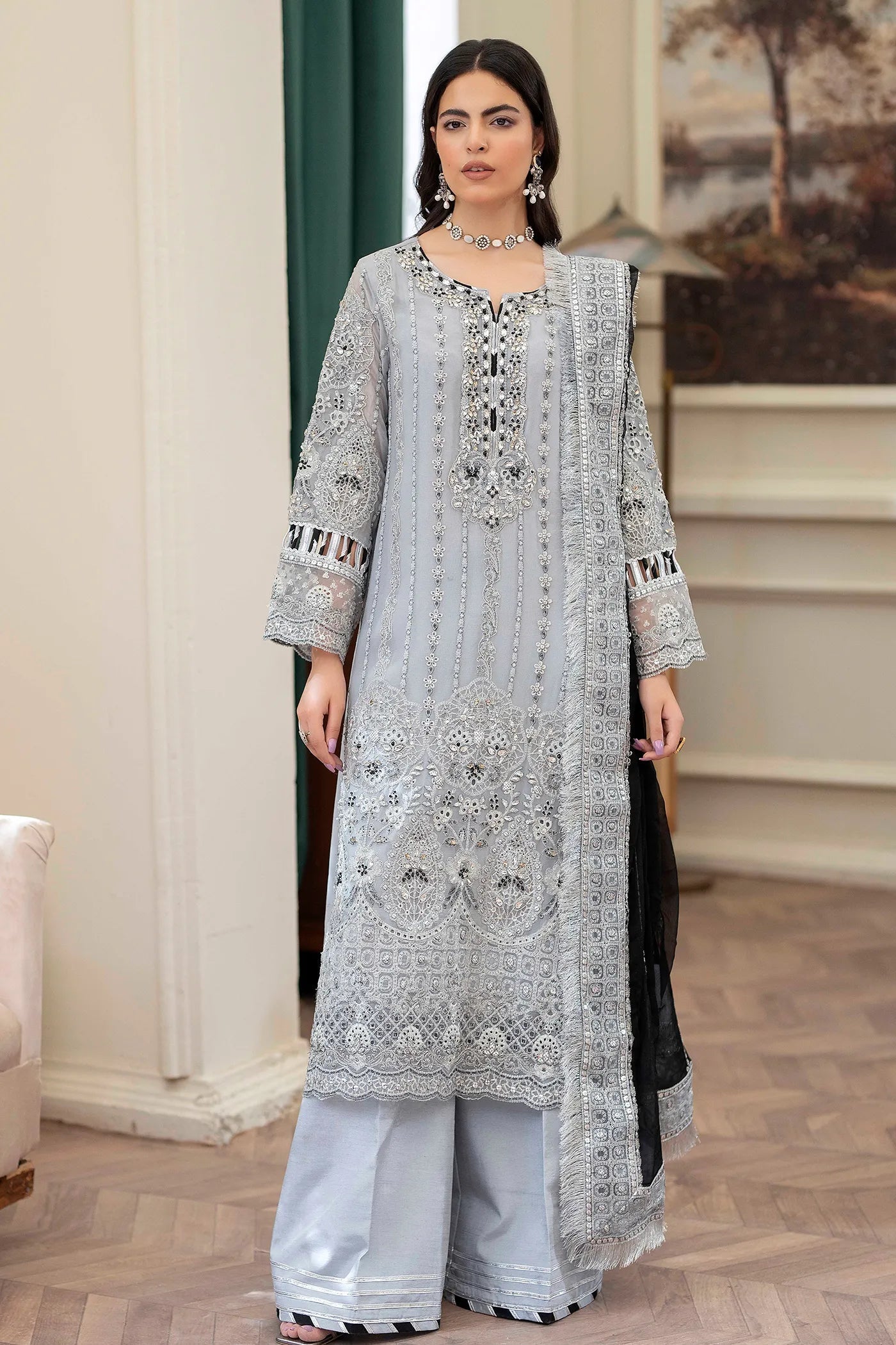 Adans Libas | Saleeqa Chiffon 25 | SALEEQA 7517 - Pakistani Designer Dress - by Adans Libas - Type : Ladies Clothes - 100% Original at Saira Sultan