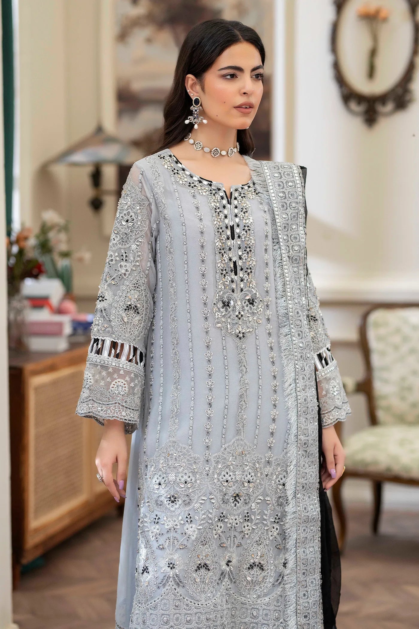 Adans Libas | Saleeqa Chiffon 25 | SALEEQA 7517 - Pakistani Designer Dress - by Adans Libas - Type : Ladies Clothes - 100% Original at Saira Sultan