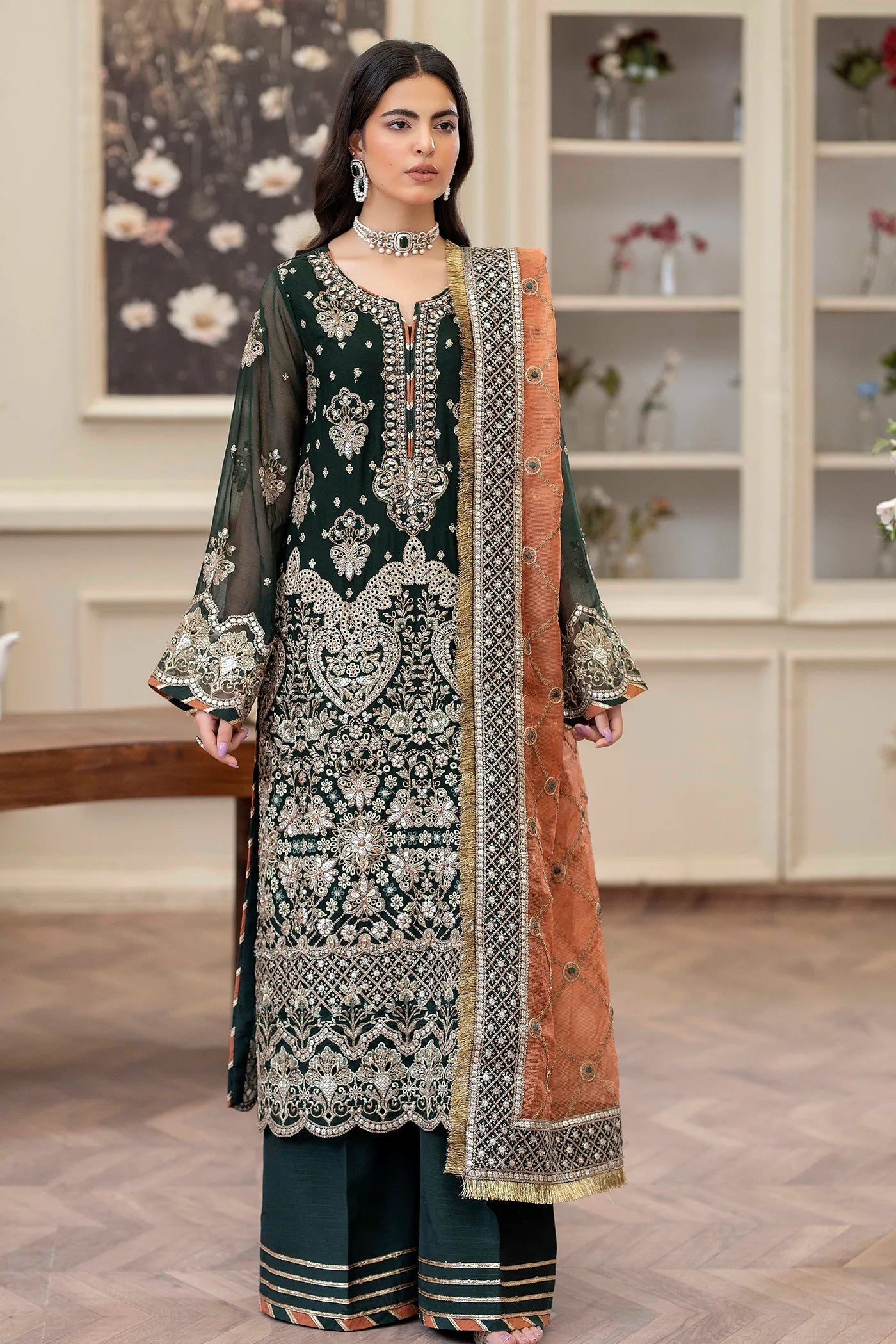 Adans Libas | Saleeqa Chiffon 25 | SALEEQA 7512 - Pakistani Designer Dress - by Adans Libas - Type : Ladies Clothes - 100% Original at Saira Sultan