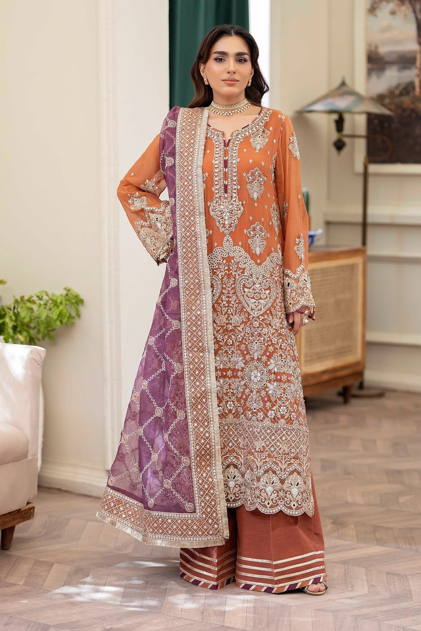 Adans Libas | Saleeqa Chiffon 25 | SALEEQA 7516 - Pakistani Designer Dress - by Adans Libas - Type : Ladies Clothes - 100% Original at Saira Sultan