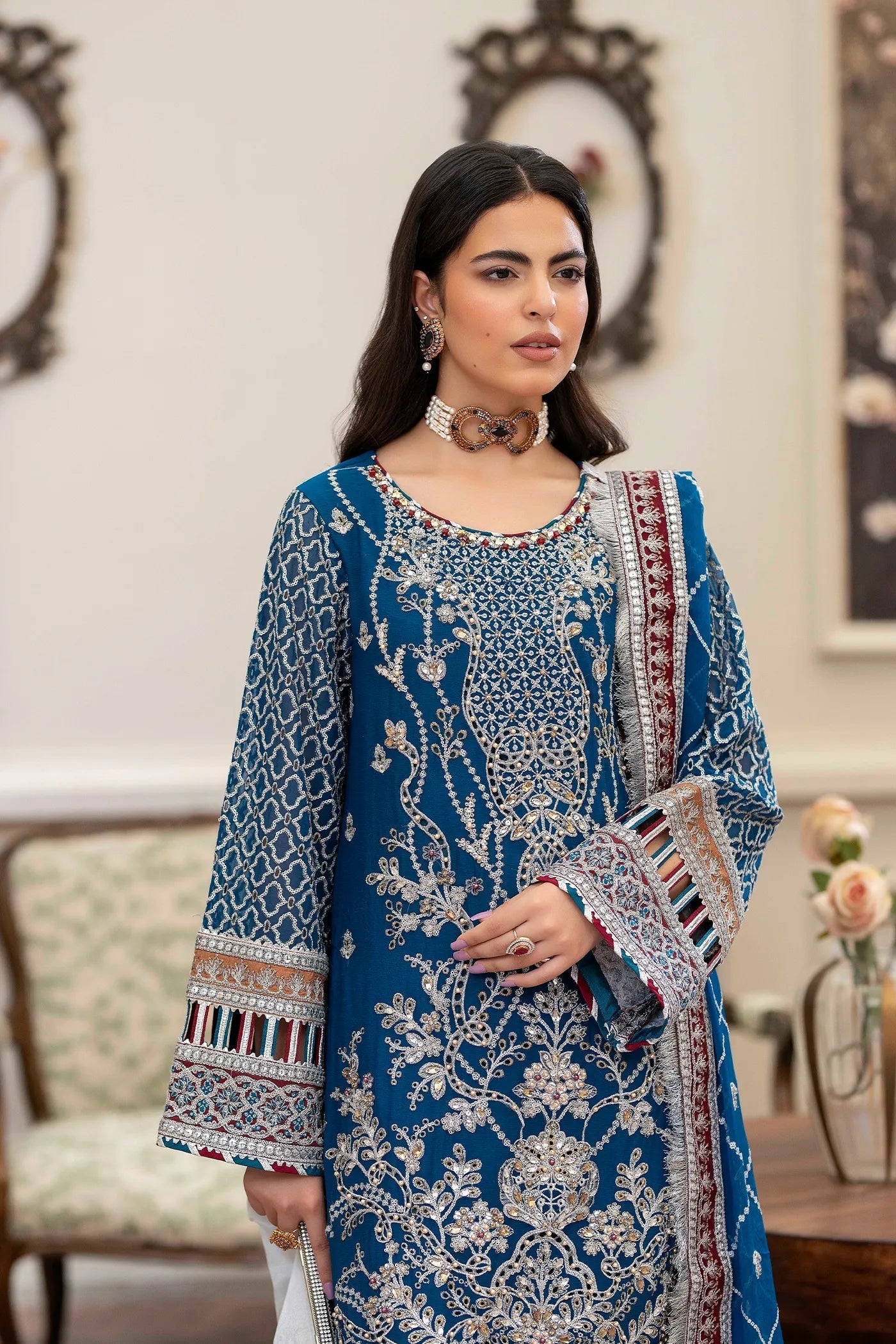 Adans Libas | Saleeqa Chiffon 25 |SALEEQA 7515 - Pakistani Designer Dress - by Adans Libas - Type : Ladies Clothes - 100% Original at Saira Sultan