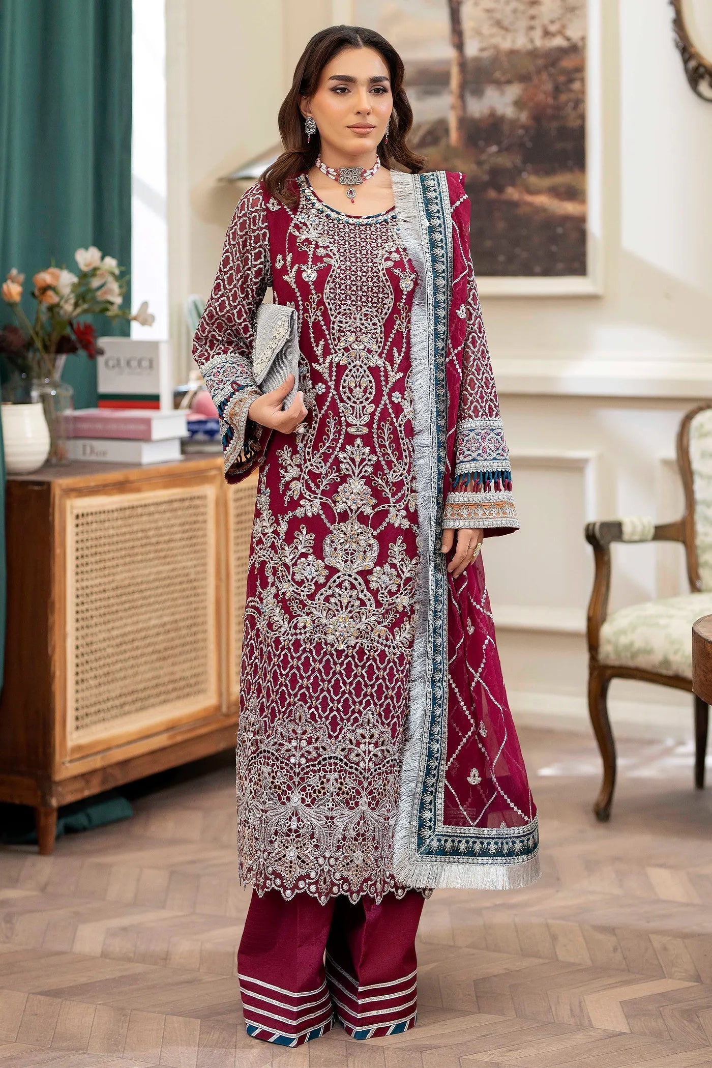 Adans Libas | Saleeqa Chiffon 25 | SALEEQA 7513 - Pakistani Designer Dress - by Adans Libas - Type : Ladies Clothes - 100% Original at Saira Sultan