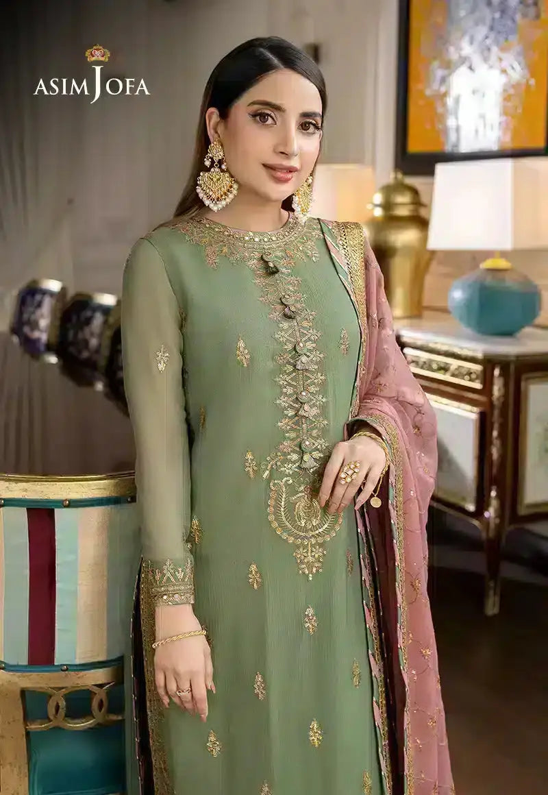 Asim Jofa | Jhilmil Luxury Formals 23 | AJJM-19 - Pakistani Designer Dress - by Asim Jofa | Type: Casuals - 100% Original at Saira Sultan