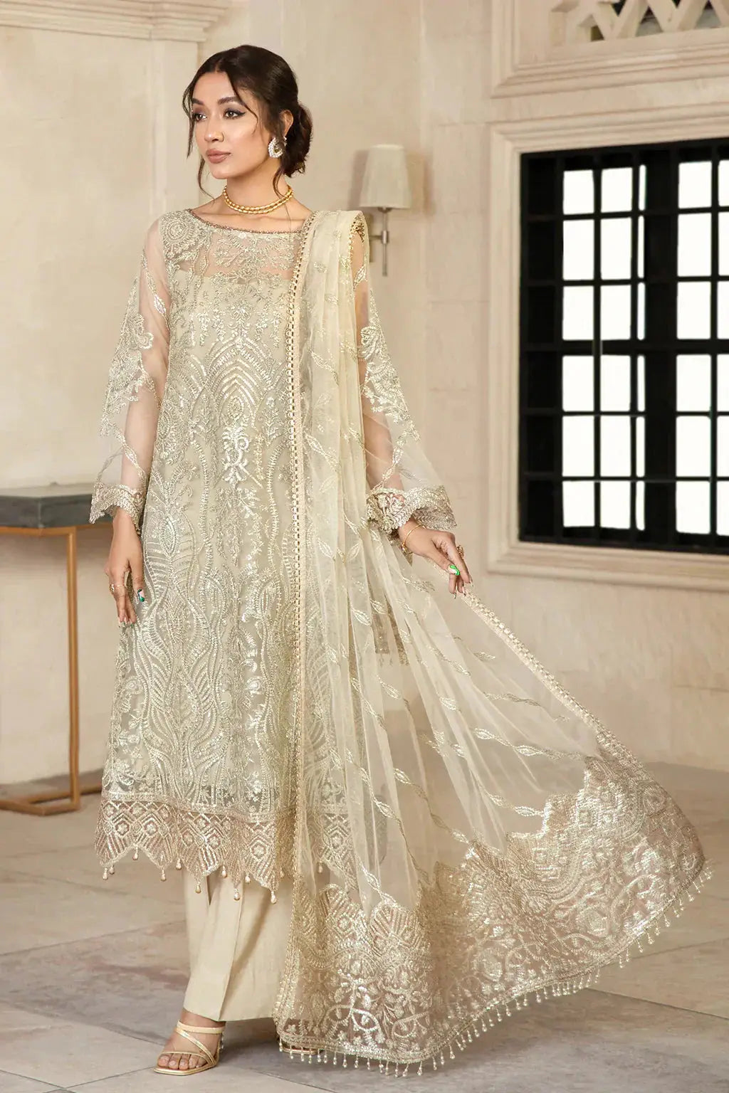 Zarif | Gulzaar Festive Chiffon 22 | Daisy - Pakistani Designer Dress - by Zarif | Type: Formal - 100% Original at Saira Sultan