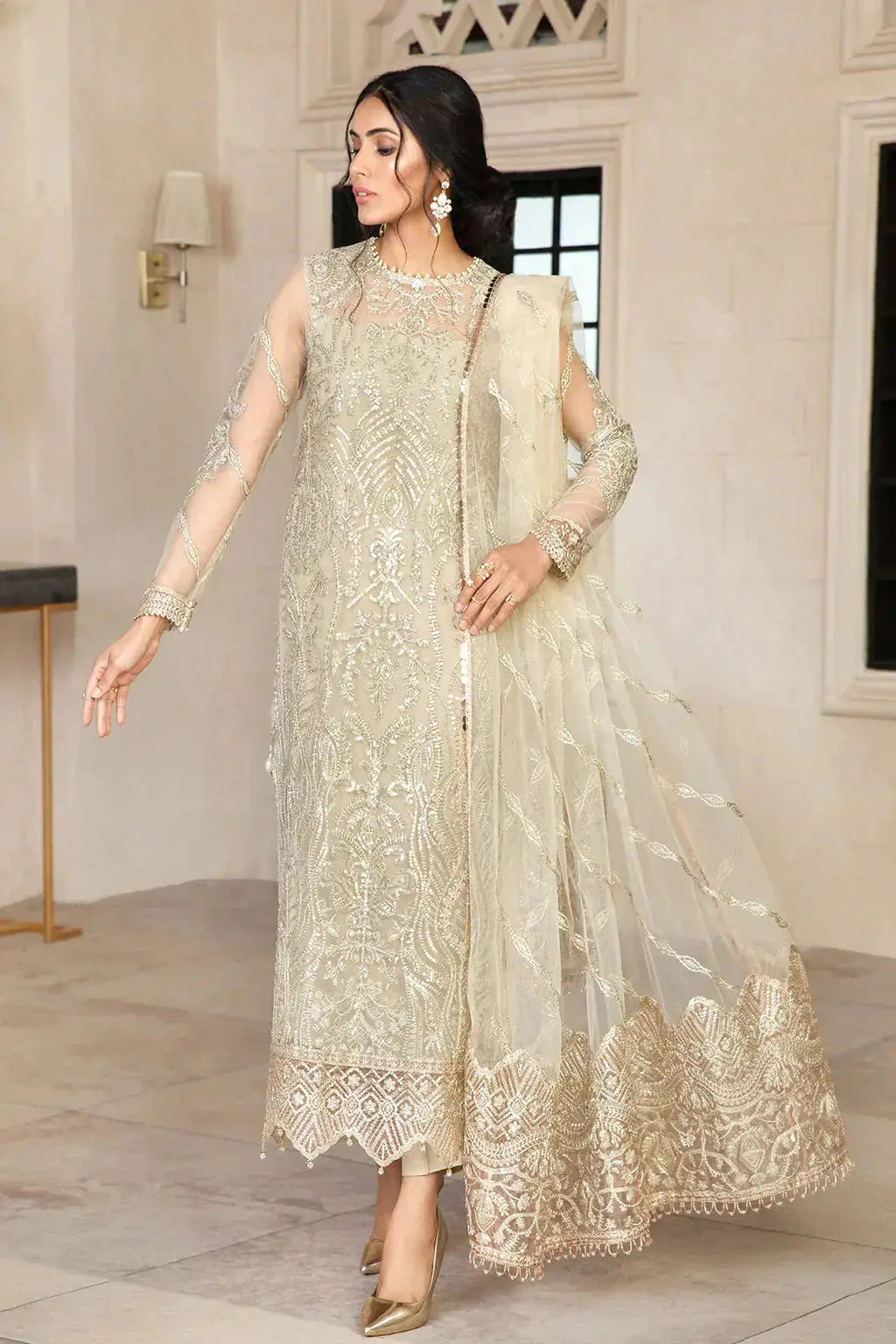 Zarif | Gulzaar Festive Chiffon 22 | Daisy - Pakistani Designer Dress - by Zarif | Type: Formal - 100% Original at Saira Sultan