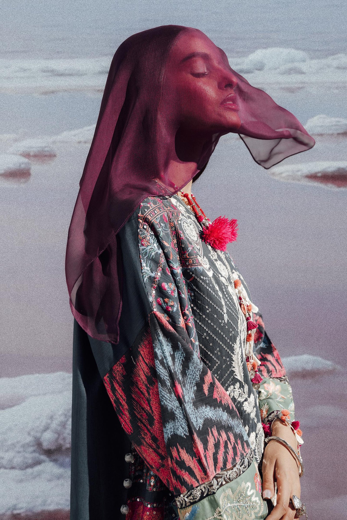 Sana Safinaz | Winter Shawl 24 | S241-007B-3CP - Pakistani Designer Dress - by Sana Safinaz | Type: - 100% Original at Saira Sultan
