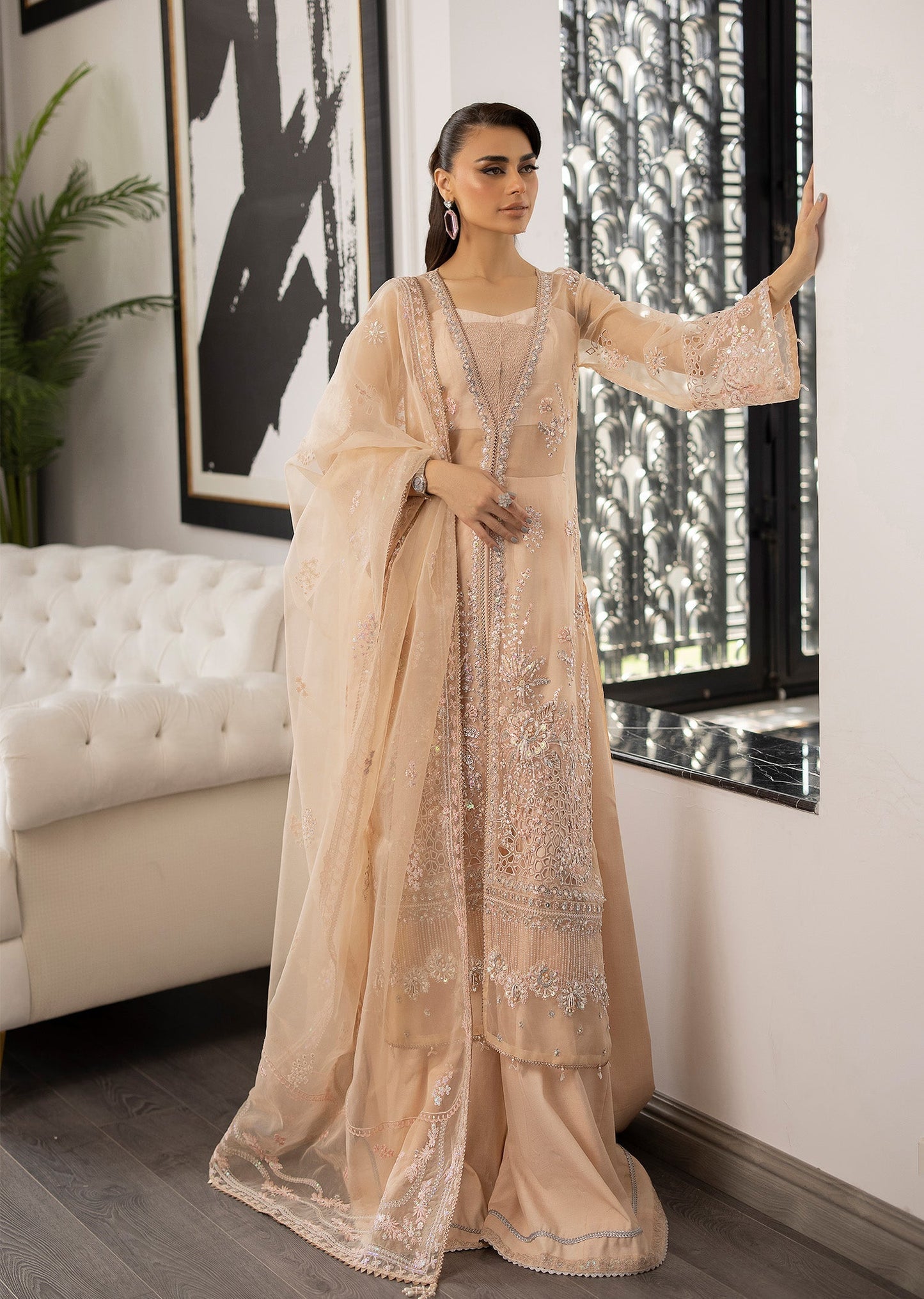 Sardinia | La More 24 | Peach Blossom - Pakistani Designer Dress - by Sardinia | Type: Ladies Clothes - 100% Original at Saira Sultan