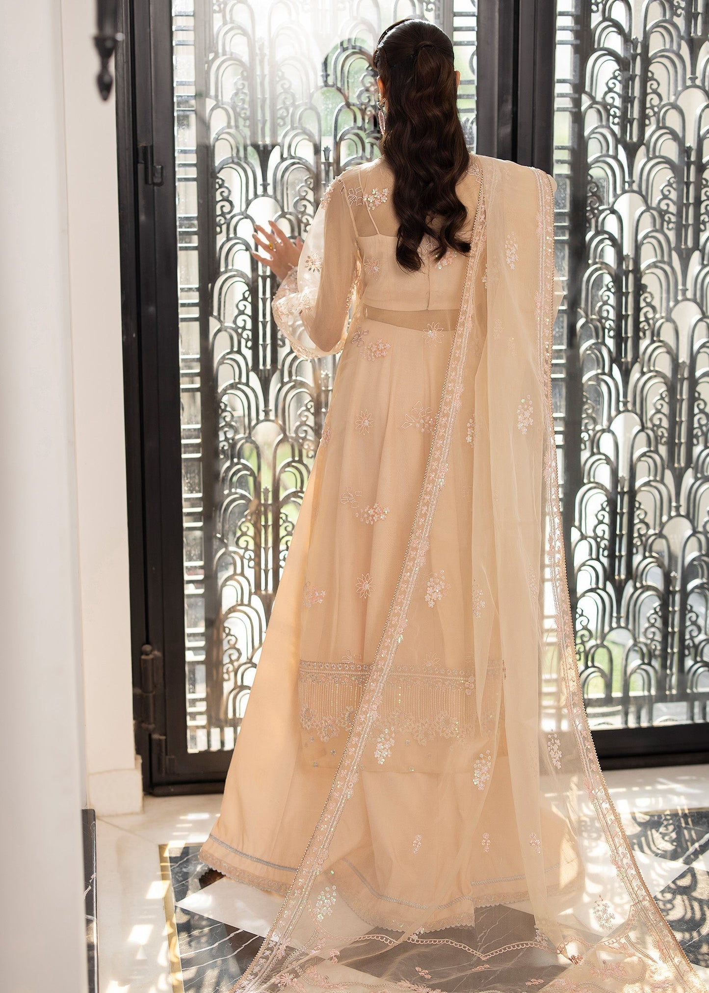 Sardinia | La More 24 | Peach Blossom - Pakistani Designer Dress - by Sardinia | Type: Ladies Clothes - 100% Original at Saira Sultan
