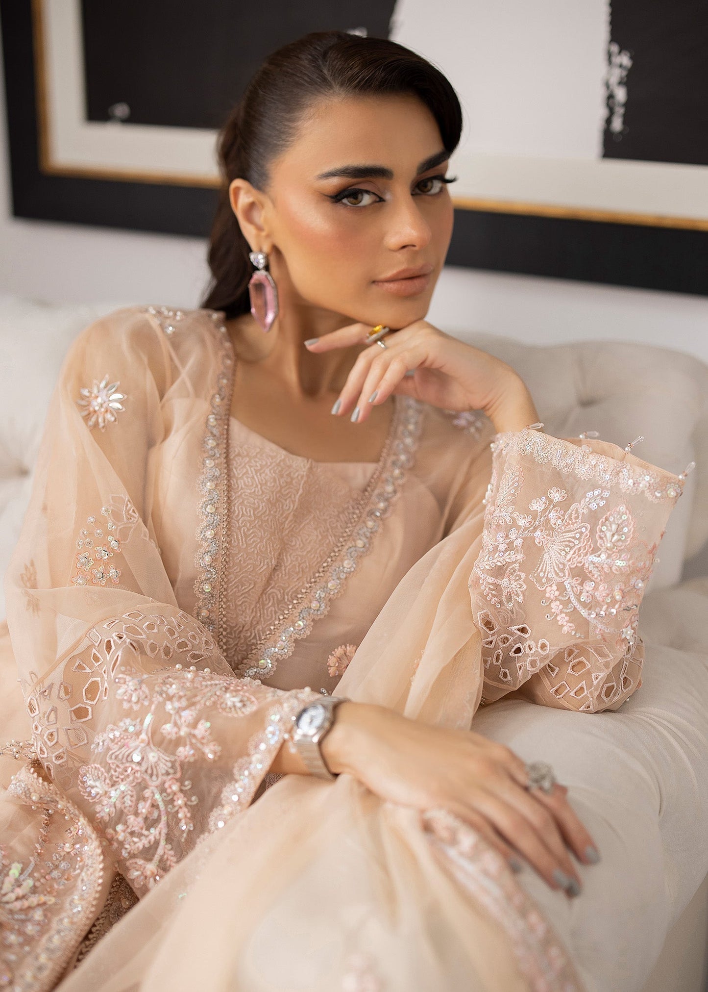 Sardinia | La More 24 | Peach Blossom - Pakistani Designer Dress - by Sardinia | Type: Ladies Clothes - 100% Original at Saira Sultan