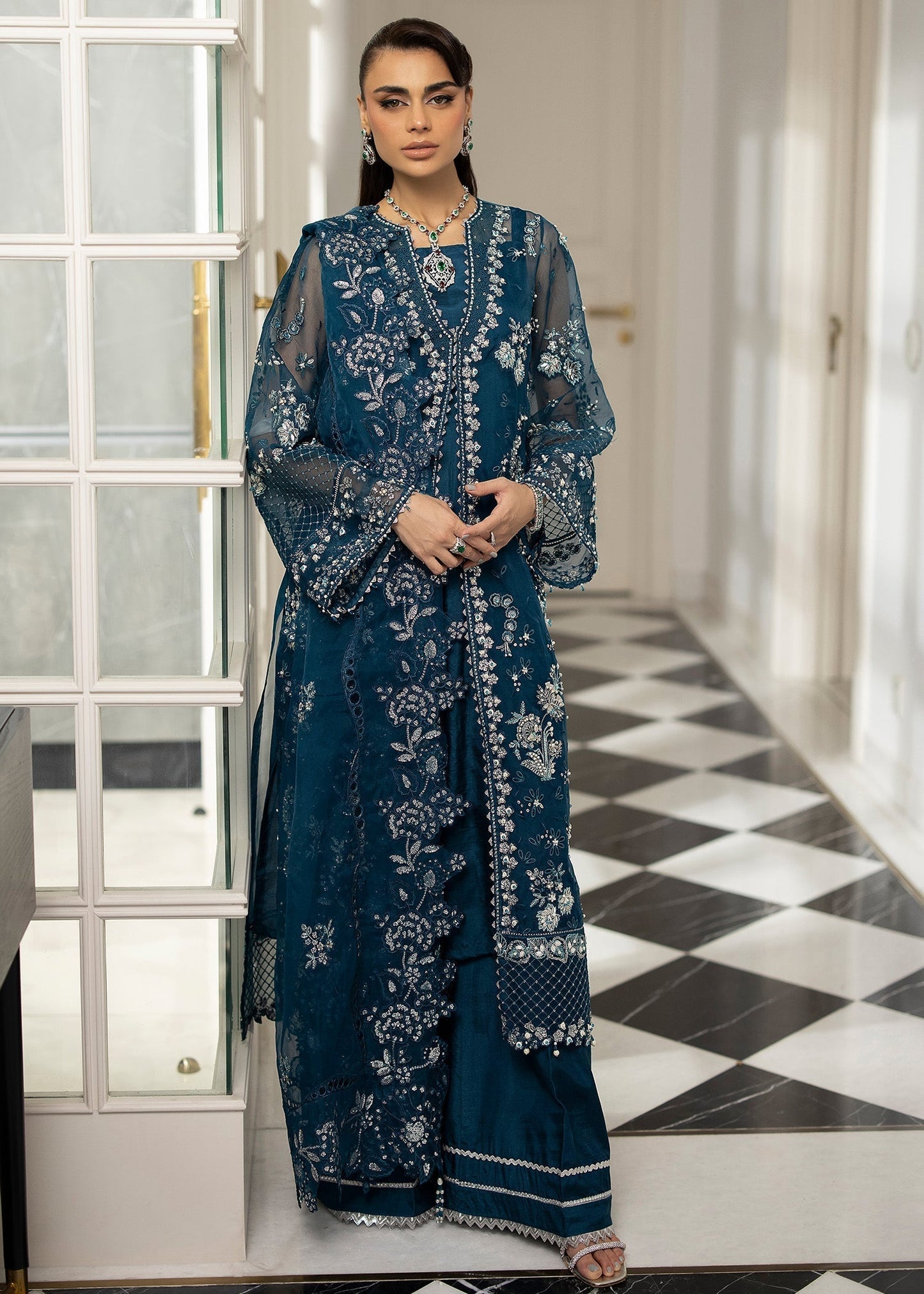 Sardinia | La More 24 | Blue Mirage - Pakistani Designer Dress - by Sardinia | Type: Ladies Clothes - 100% Original at Saira Sultan
