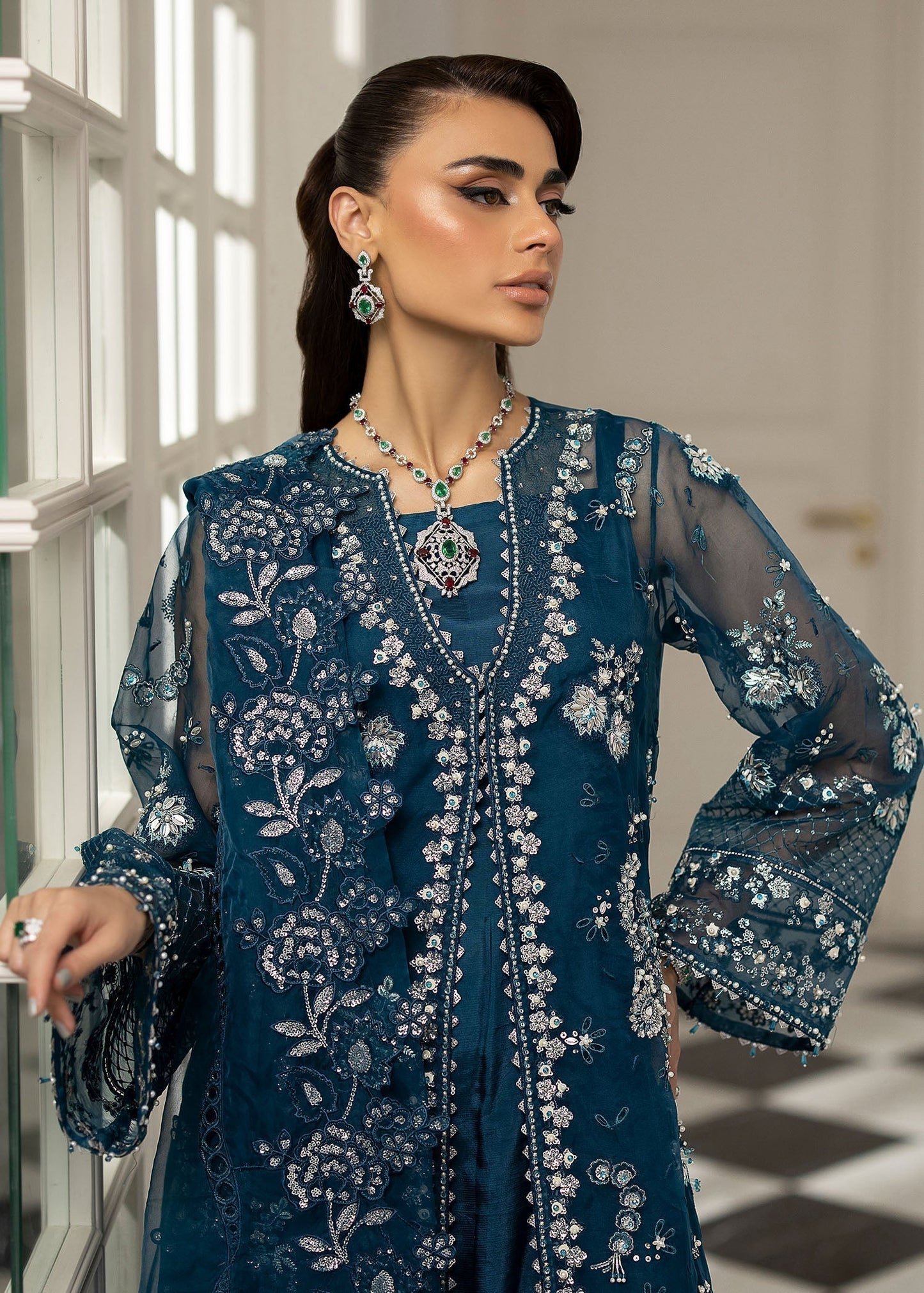 Sardinia | La More 24 | Blue Mirage - Pakistani Designer Dress - by Sardinia | Type: Ladies Clothes - 100% Original at Saira Sultan