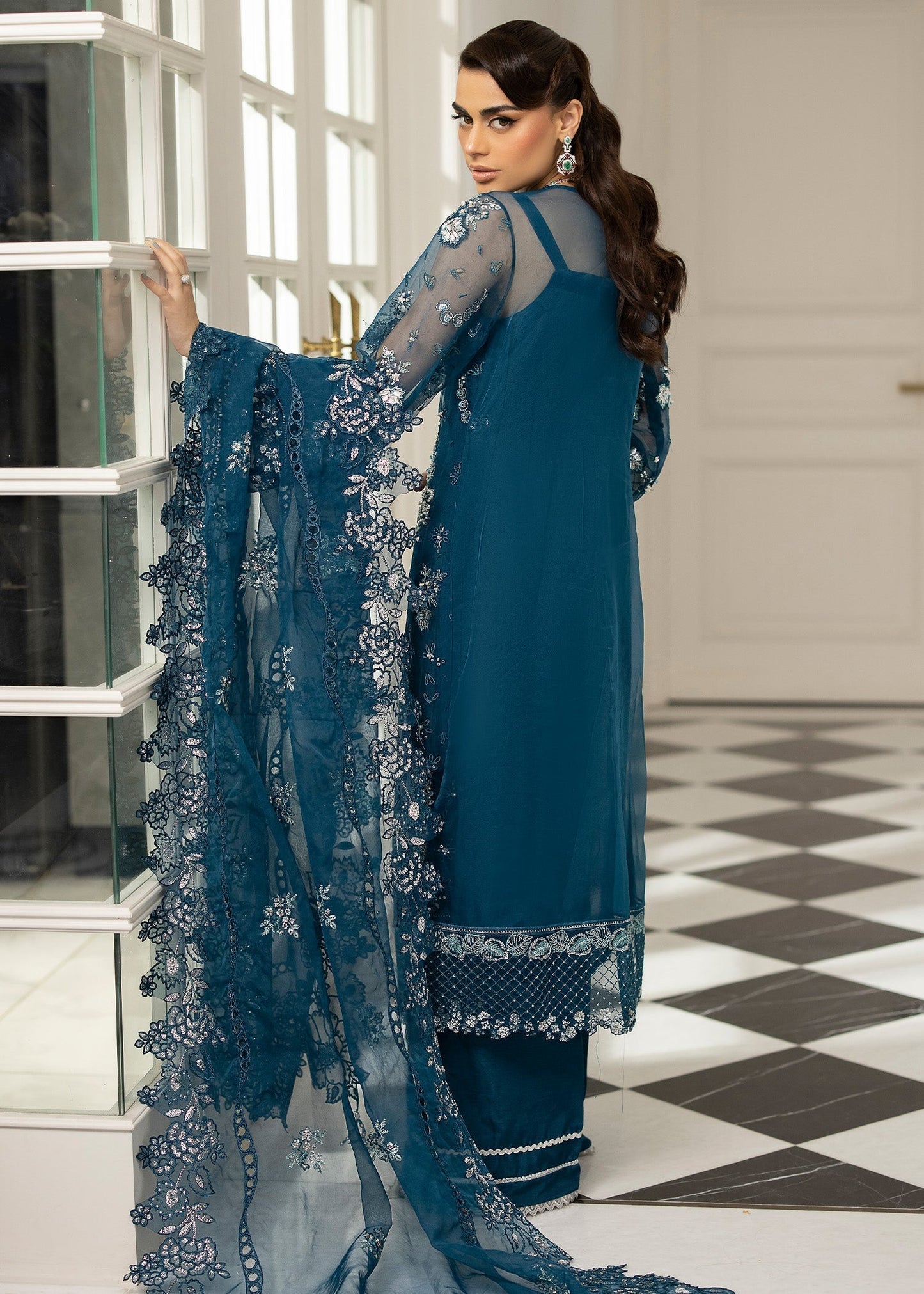 Sardinia | La More 24 | Blue Mirage - Pakistani Designer Dress - by Sardinia | Type: Ladies Clothes - 100% Original at Saira Sultan