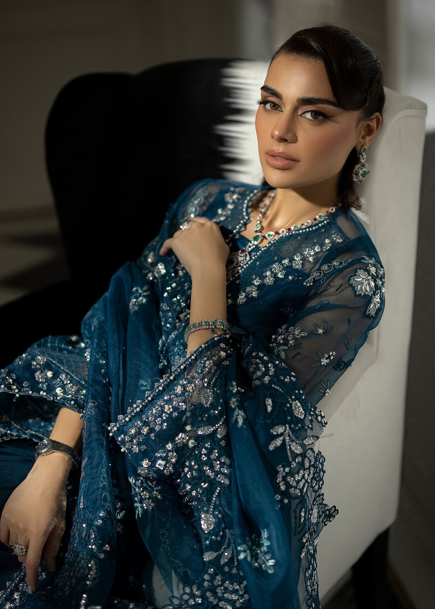 Sardinia | La More 24 | Blue Mirage - Pakistani Designer Dress - by Sardinia | Type: Ladies Clothes - 100% Original at Saira Sultan