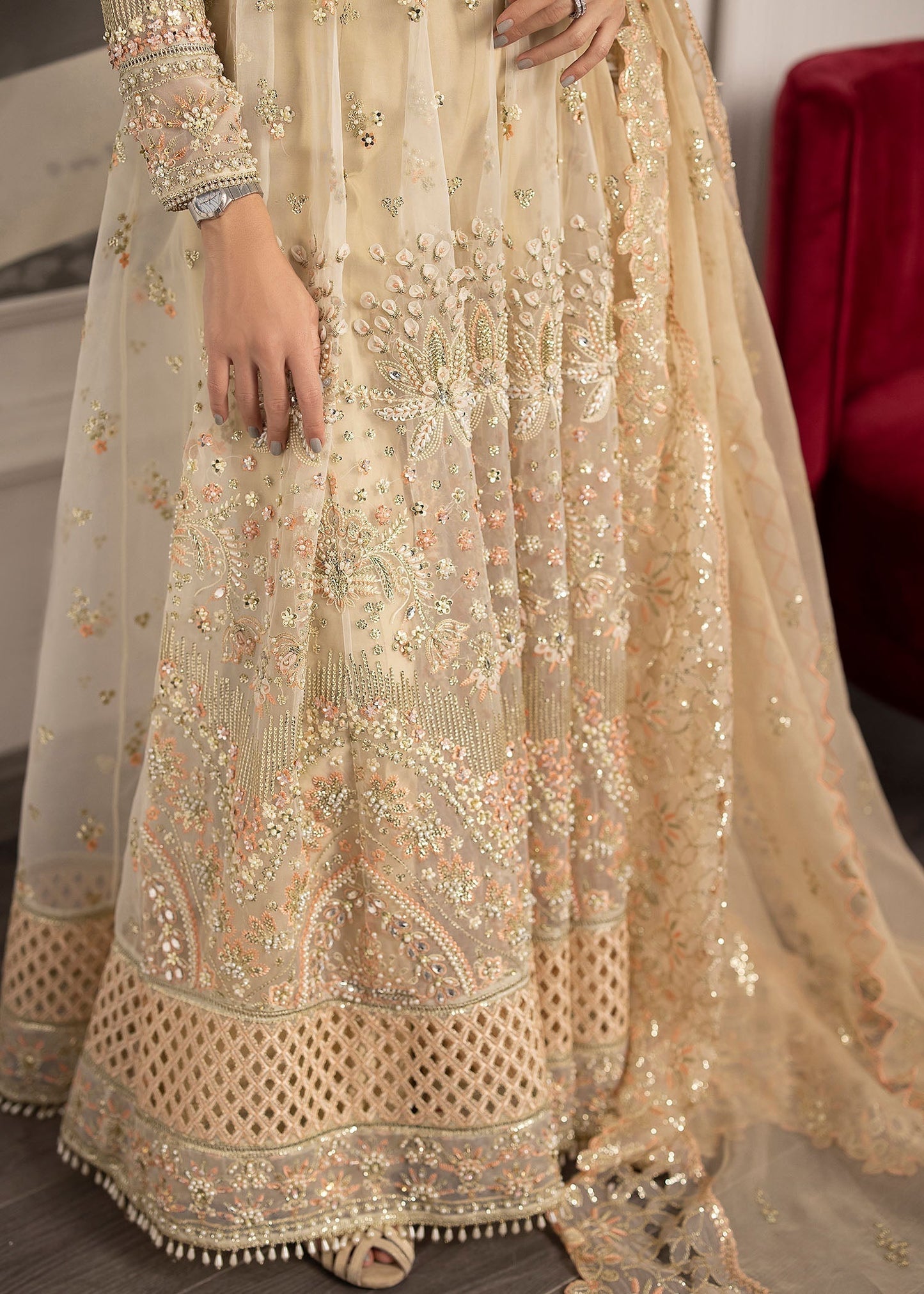 Sardinia | La More 24 | Golden Whisper - Pakistani Designer Dress - by Sardinia | Type: Ladies Clothes - 100% Original at Saira Sultan