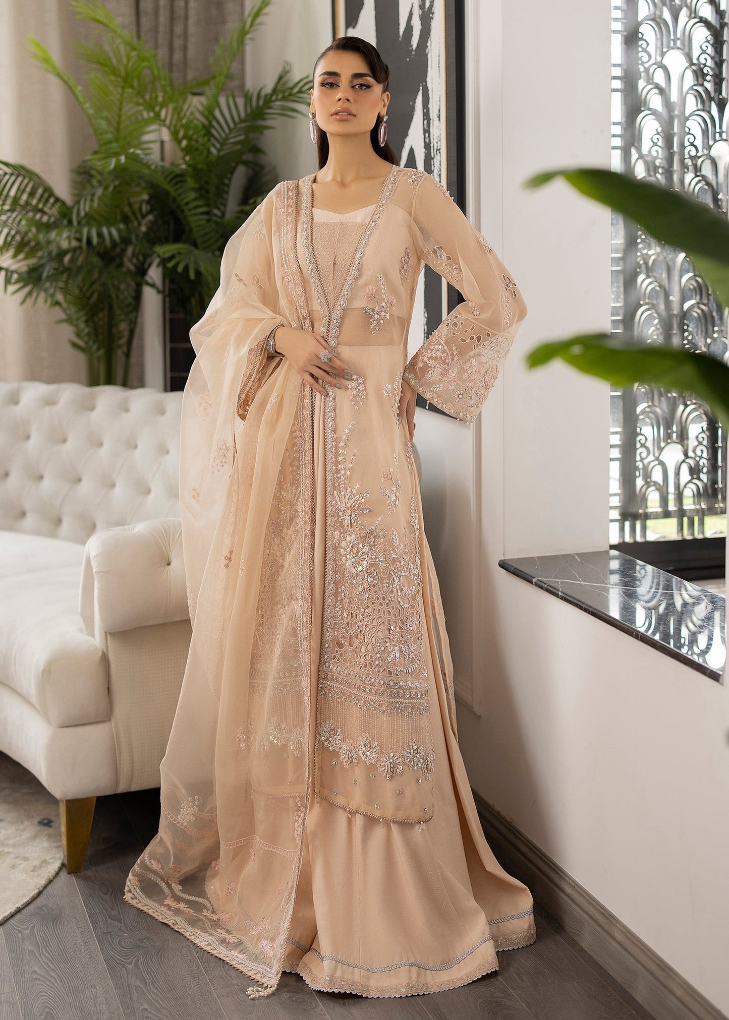 Sardinia | La More 24 | Peach Blossom - Pakistani Designer Dress - by Sardinia | Type: Ladies Clothes - 100% Original at Saira Sultan