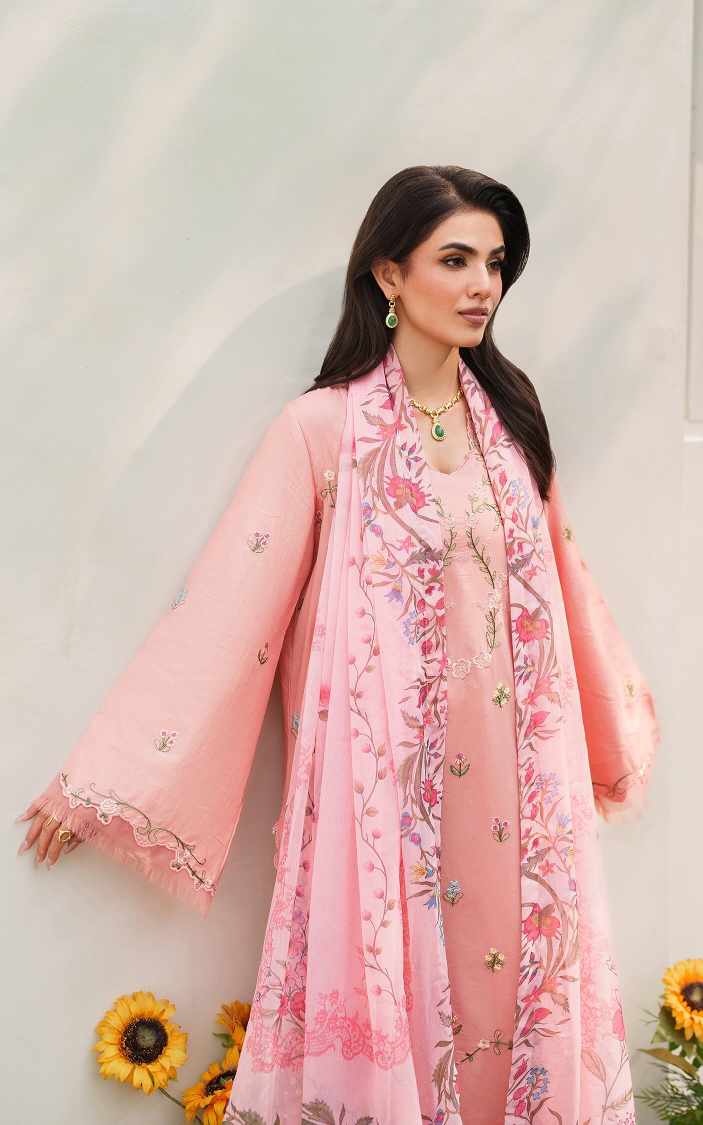 Asifa and Nabeel | Eden Cambric 25 | Serene Blush ECU25-01 - Pakistani Designer Dress - by Asifa and Nabeel - Type : Ladies Clothes - 100% Original at Saira Sultan