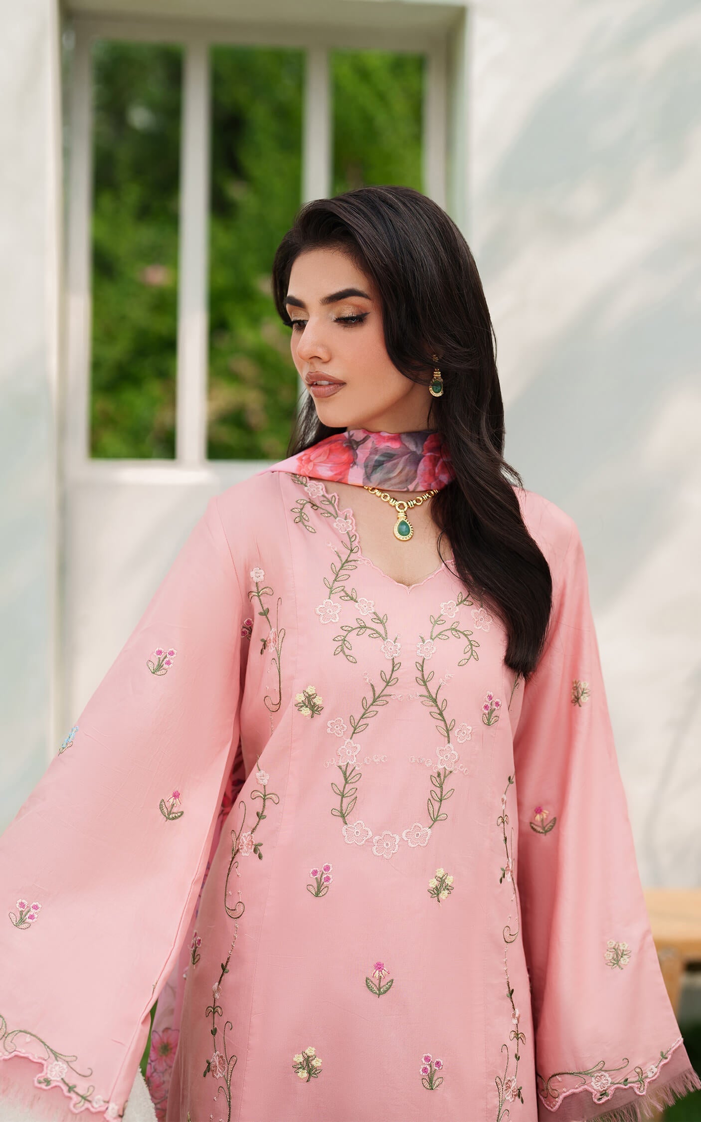 Asifa and Nabeel | Eden Cambric 25 | Serene Blush ECU25-01 - Pakistani Designer Dress - by Asifa and Nabeel - Type : Ladies Clothes - 100% Original at Saira Sultan