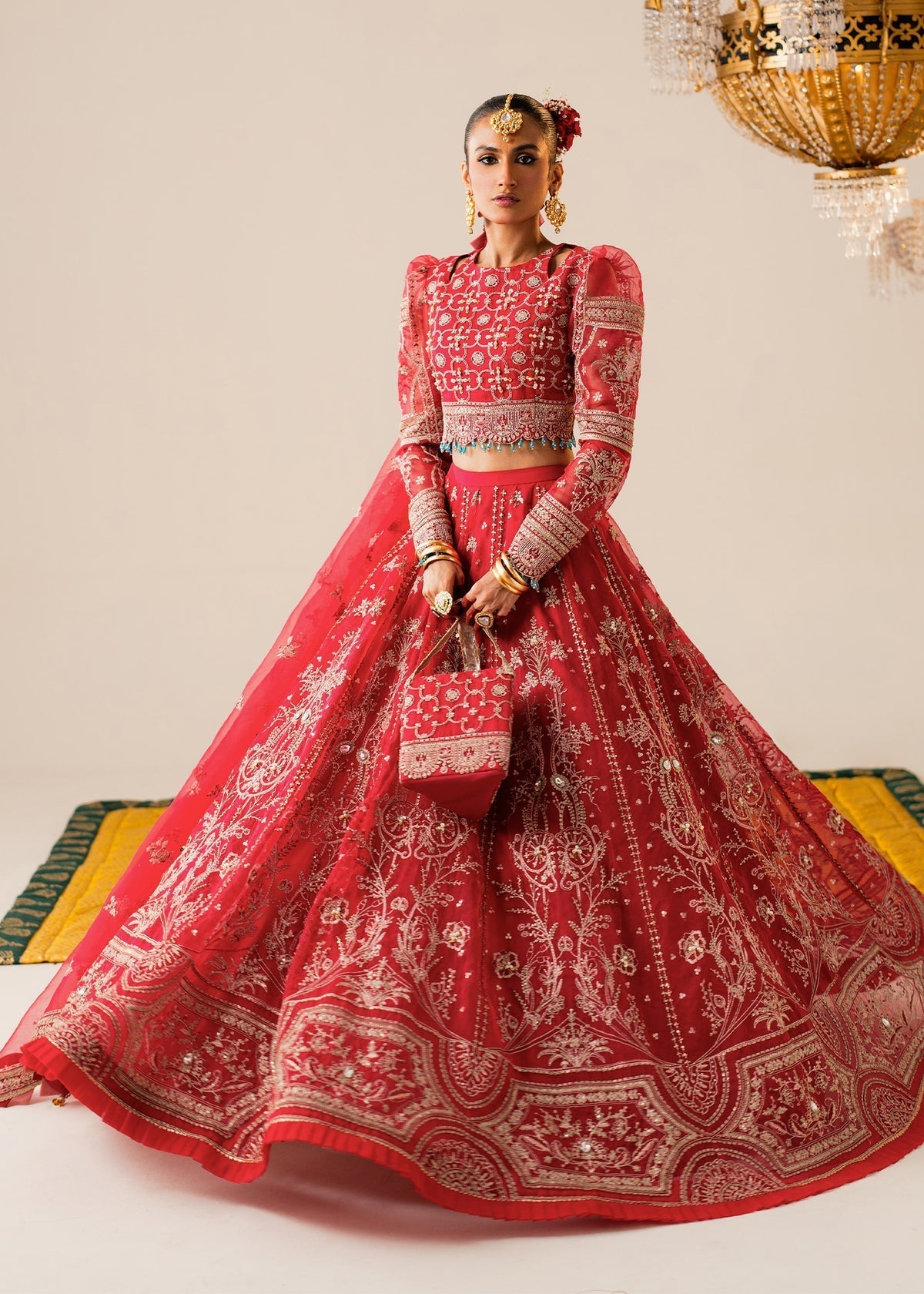 Shurooq | Zara Edit 24 | Bahaar XS Coral Pink Organza