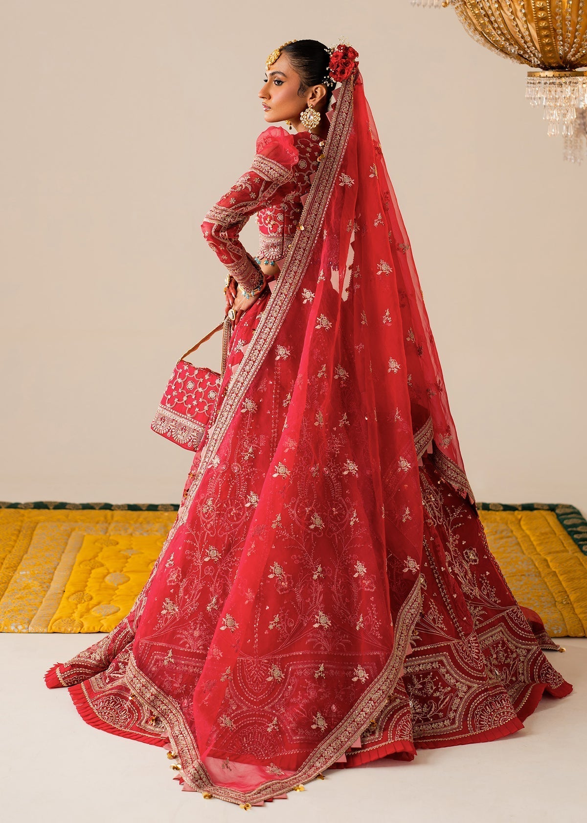 Shurooq | Zara Edit 24 | Bahaar S Coral Pink Organza