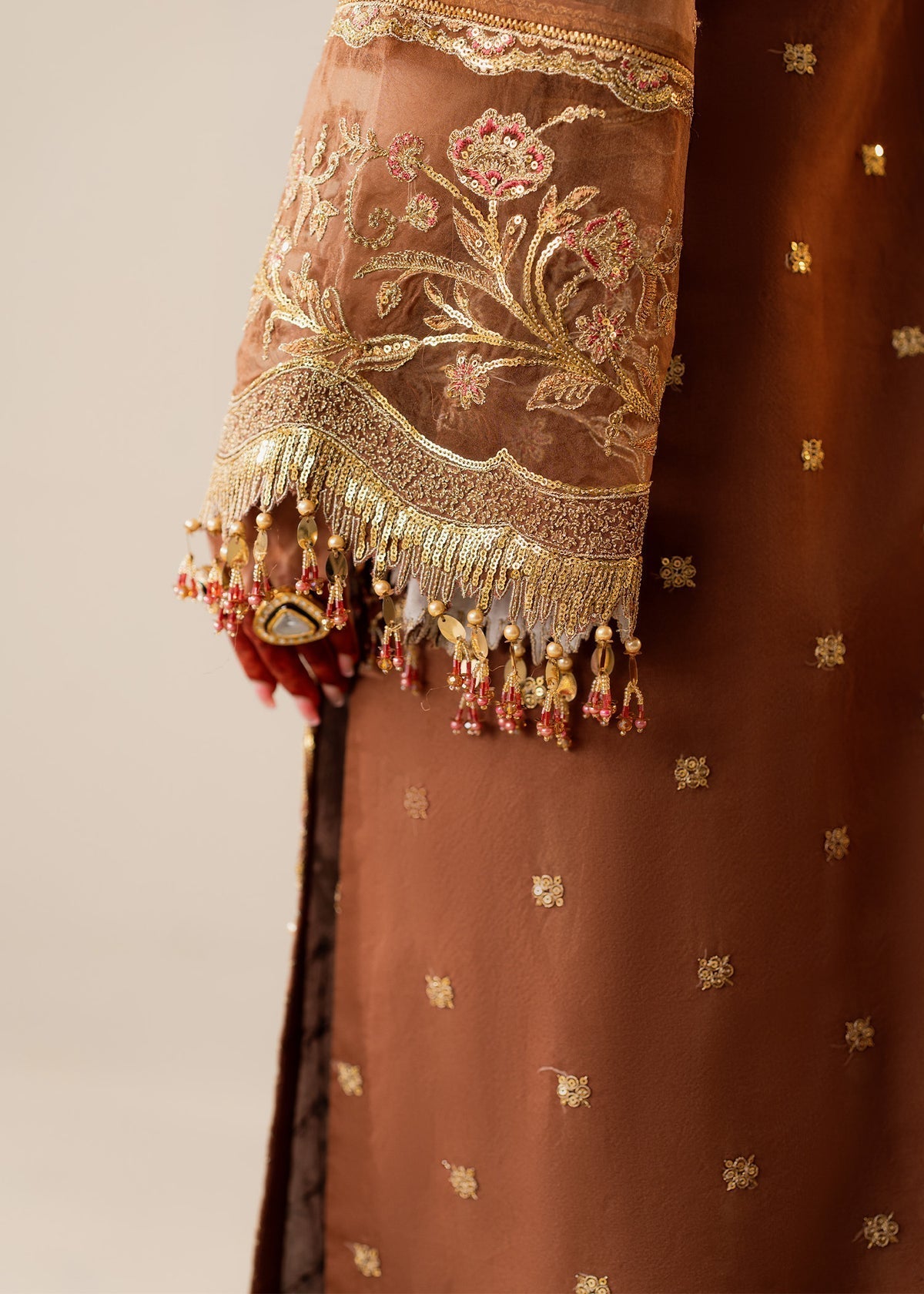 Shurooq | Zara Edit 24 | Naulakha XL Brown Organza