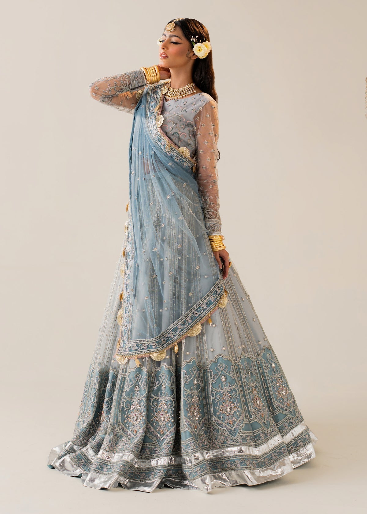 Shurooq | Zara Edit 24 | Haya XL Ice Blue Net
