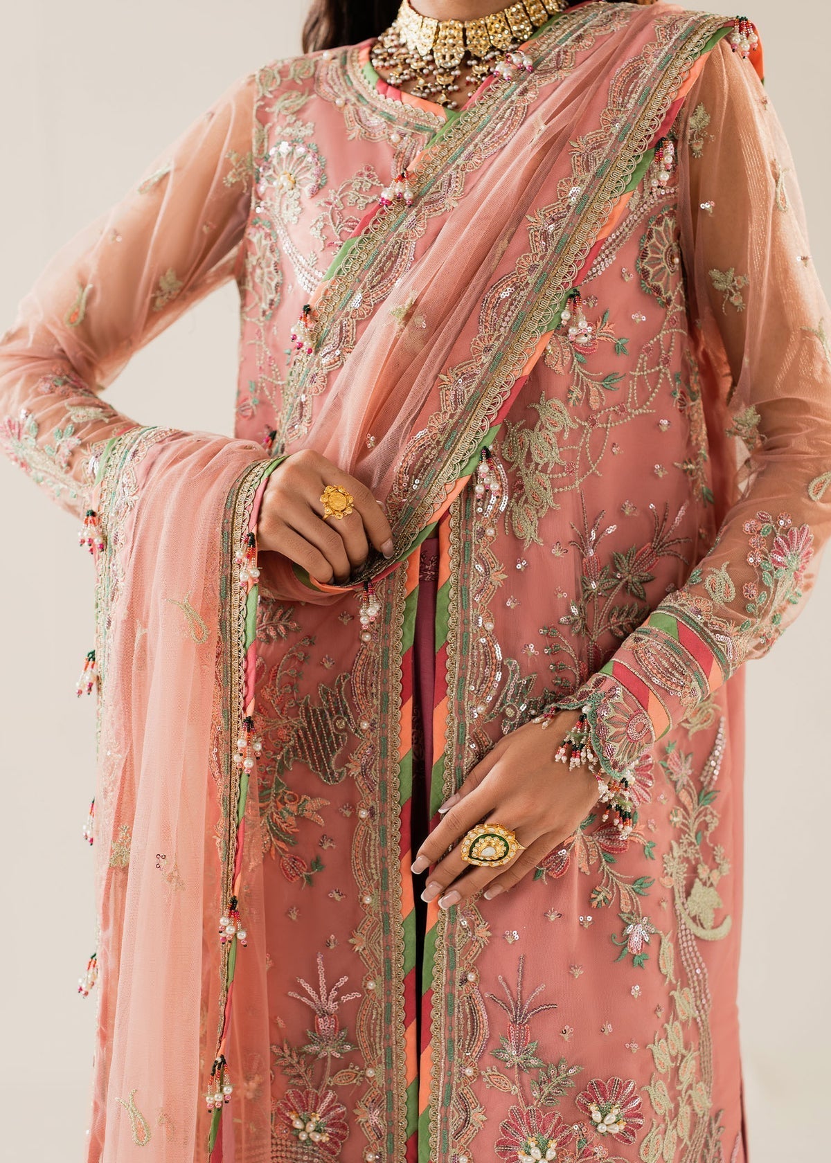 Shurooq | Zara Edit 24 | Amtul XL Tea Pink Net
