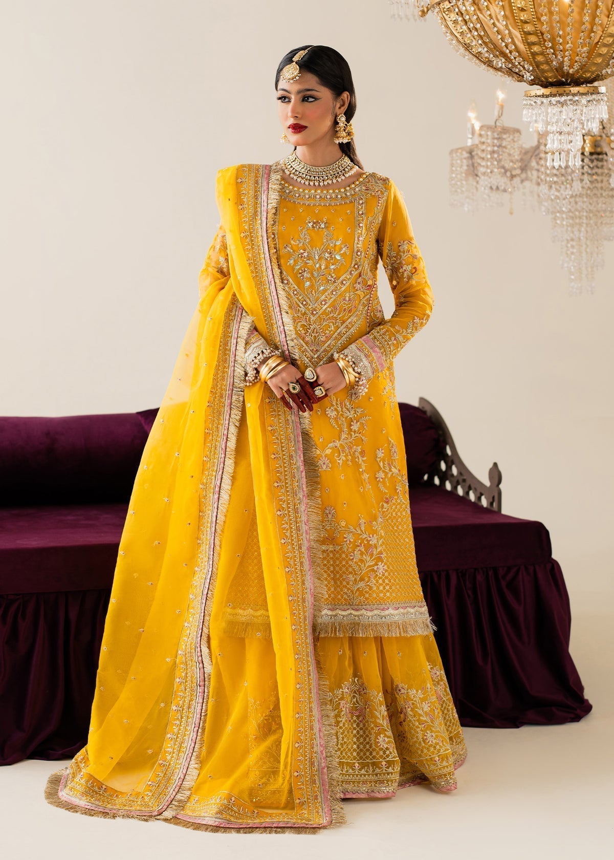 Shurooq | Zara Edit 24 | Sundul XS Yellow Organza