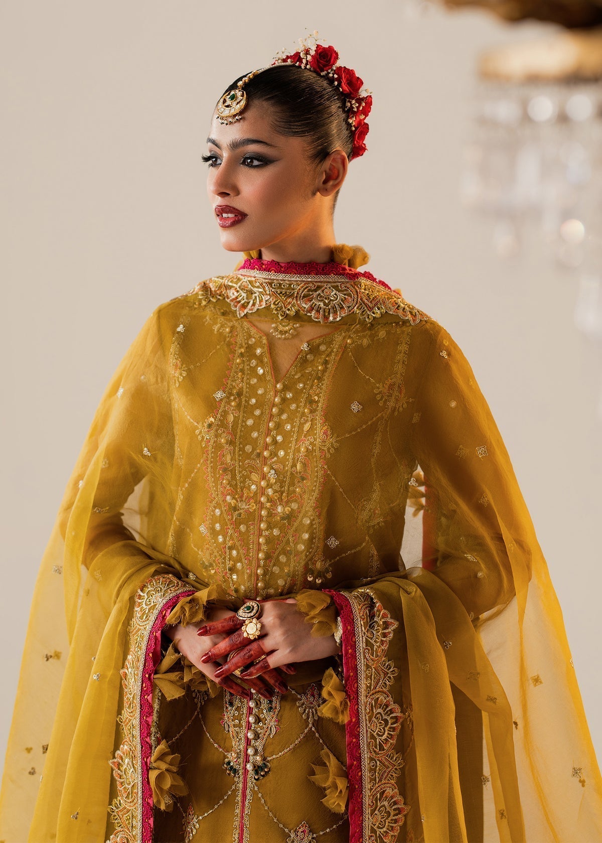 Shurooq | Zara Edit 24 | Keyseria XL mendhi Organza