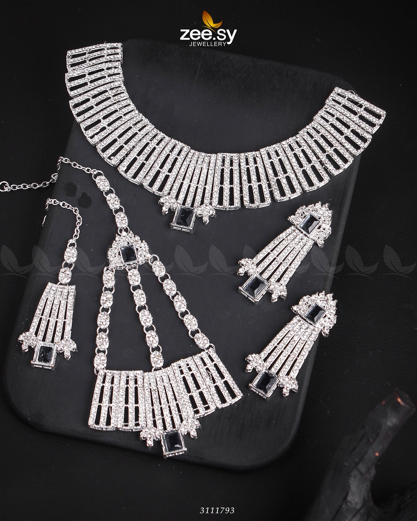 Asma's Bridal Sets Silver Blue