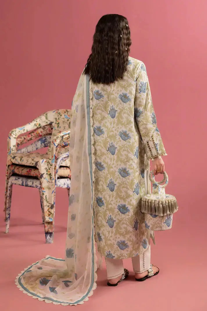 Alizeh | Sheen Lawn Prints 24 | Tesoro - Pakistani Designer Dress - by Alizeh | Type: Luxury - 100% Original at Saira Sultan