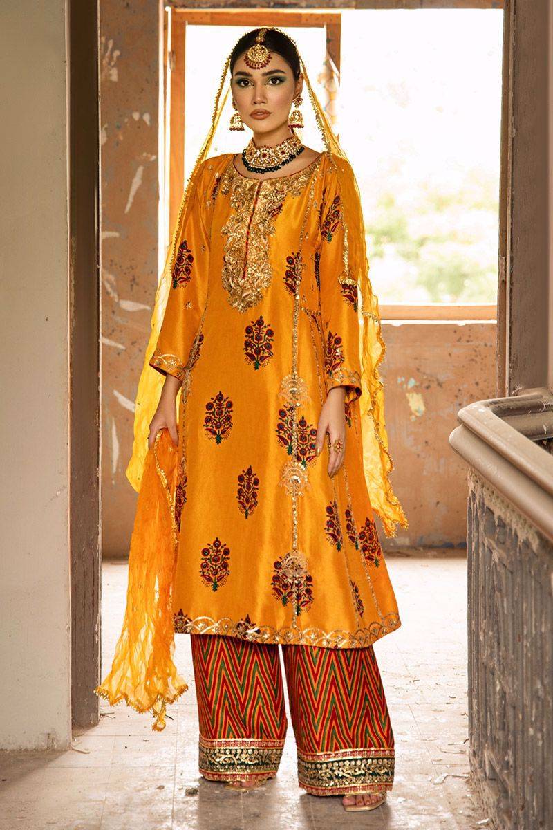 The Pink Tree Company | Wedding Wear | SAFFRON SYMPHONY - Pakistani Designer Dress - by The Pink Tree Company | Type: Formal - 100% Original at Saira Sultan