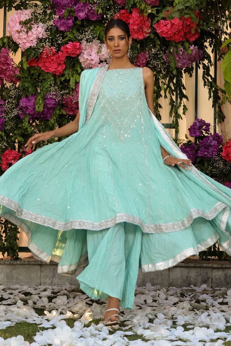 The Pink Tree Company | Wedding Wear | AZURE ALLURE - Pakistani Designer Dress - by The Pink Tree Company | Type: Formal - 100% Original at Saira Sultan