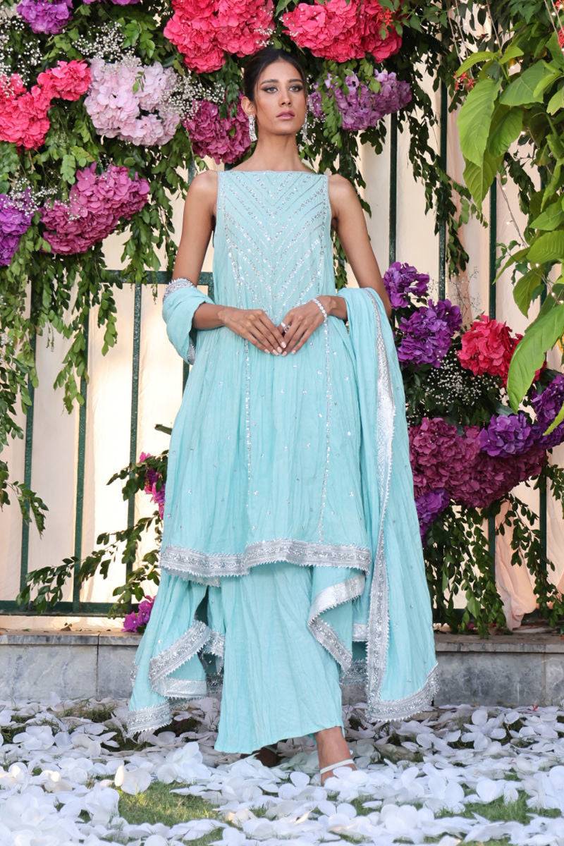 The Pink Tree Company | Wedding Wear | AZURE ALLURE - Pakistani Designer Dress - by The Pink Tree Company | Type: Formal - 100% Original at Saira Sultan