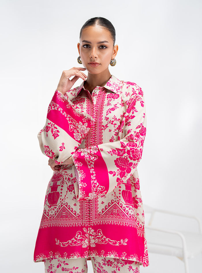 Zainab Chottani | Eid Pret 25 | Kira M Hot Pink Silk