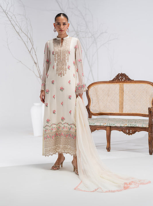 Zainab Chottani | Eid Pret 25 | Hanah XS Pearl White Chiffon
