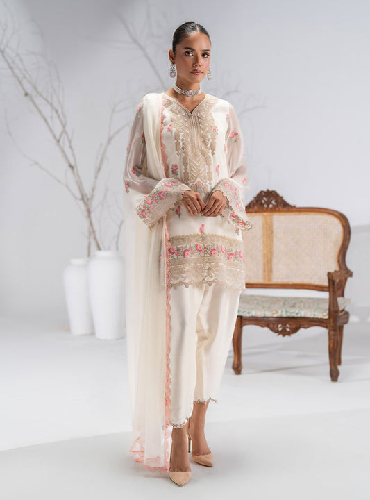 Zainab Chottani | Eid Pret 25 | Avia XS Milk White Silk