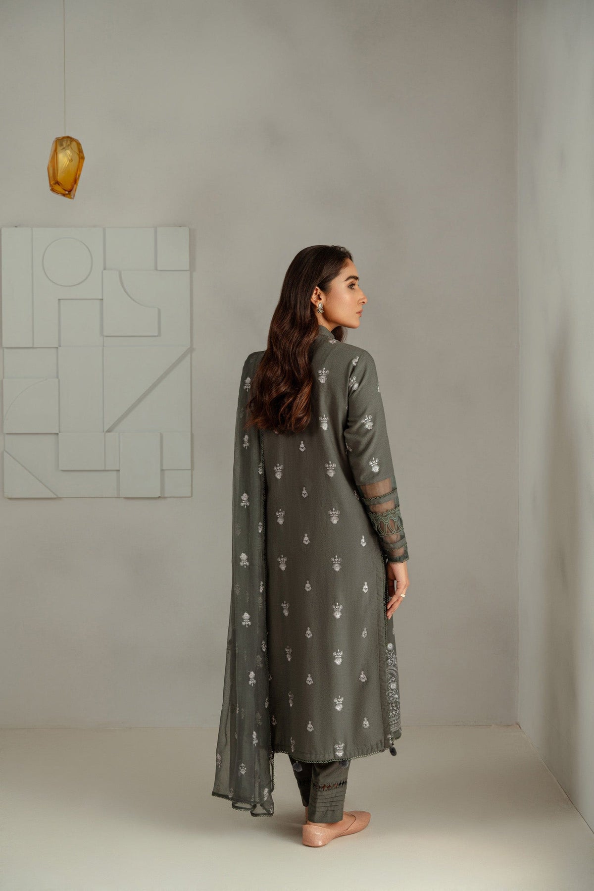 Taana Baana | Manzil Winter | S3390A S Gray Karandi