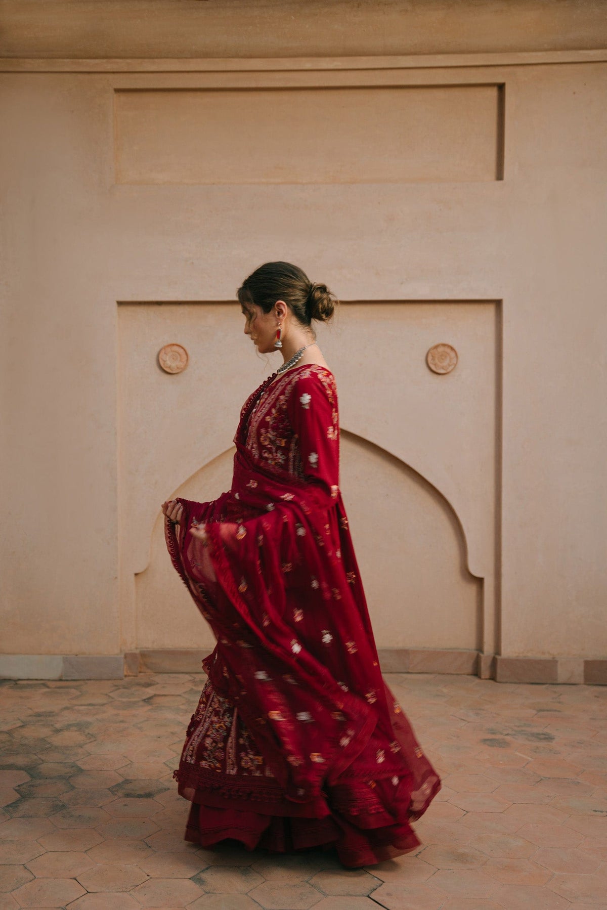 Taana Baana | Manzil Winter | M3402B XL Maroon Karandi