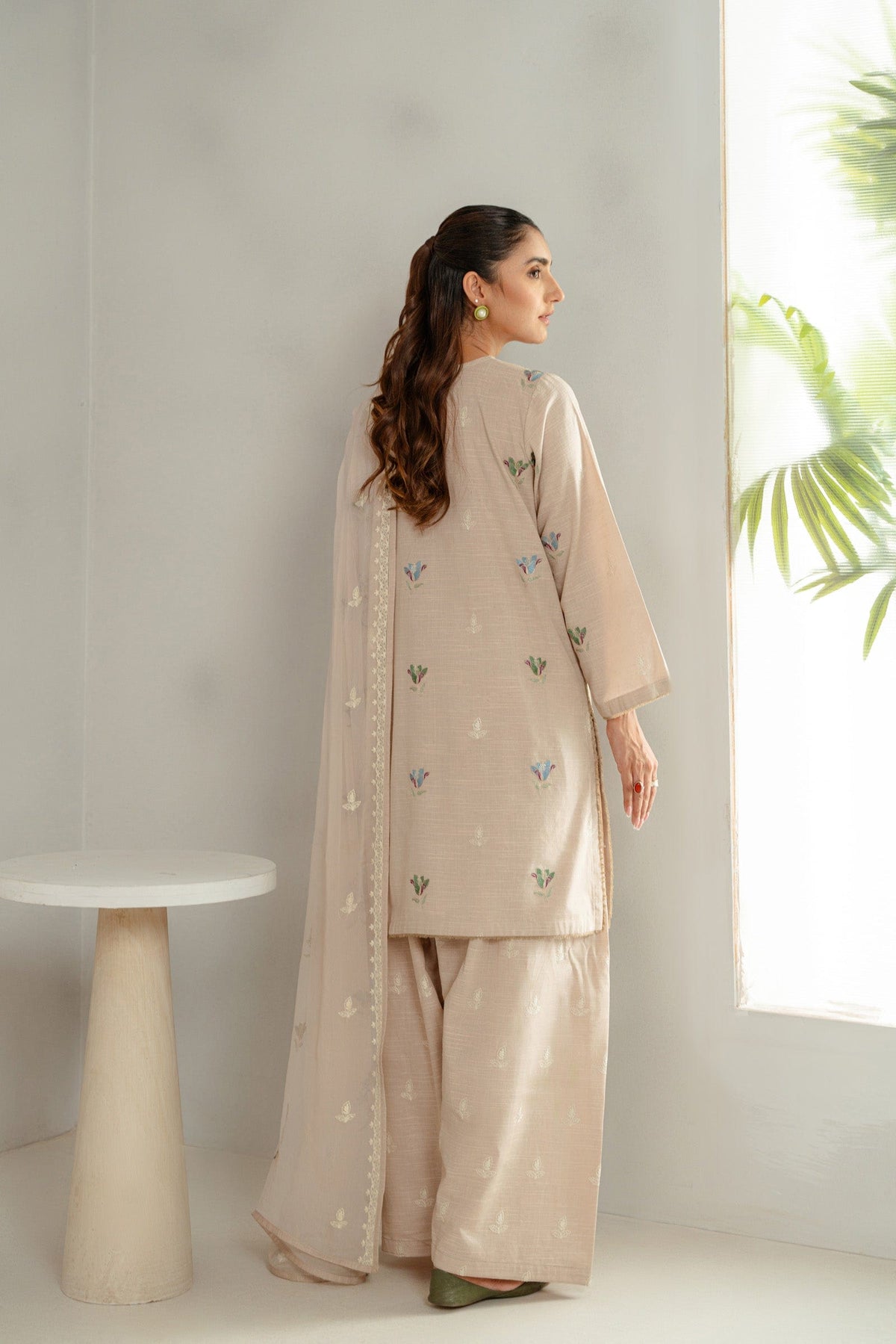 Taana Baana | Manzil Winter | S3394B S Light Skin Slub Khaddar