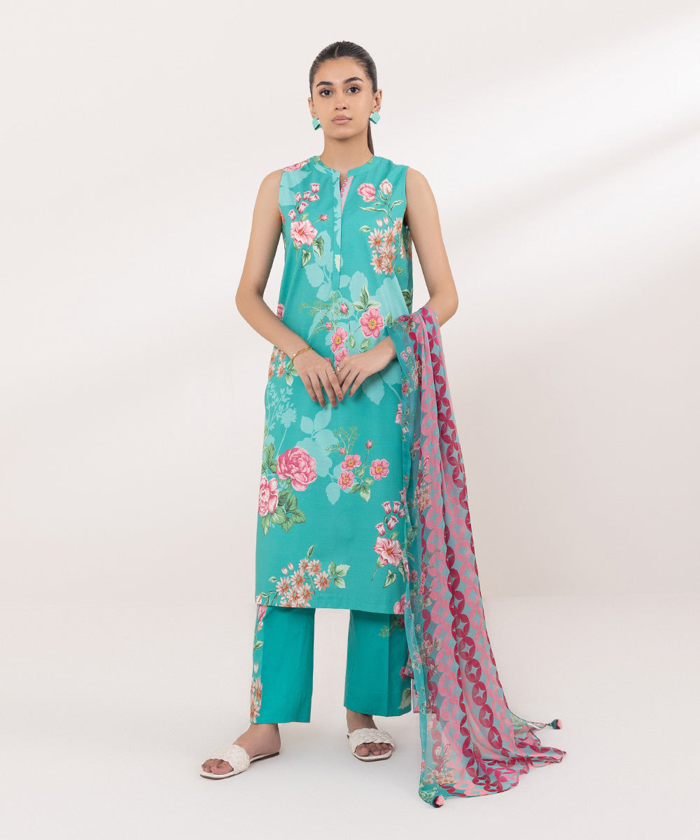 Sapphire | Intermix 2024 | Cambric Suit S-21 - Pakistani Designer Dress - by Sapphire | Type: Casuals - 100% Original at Saira Sultan