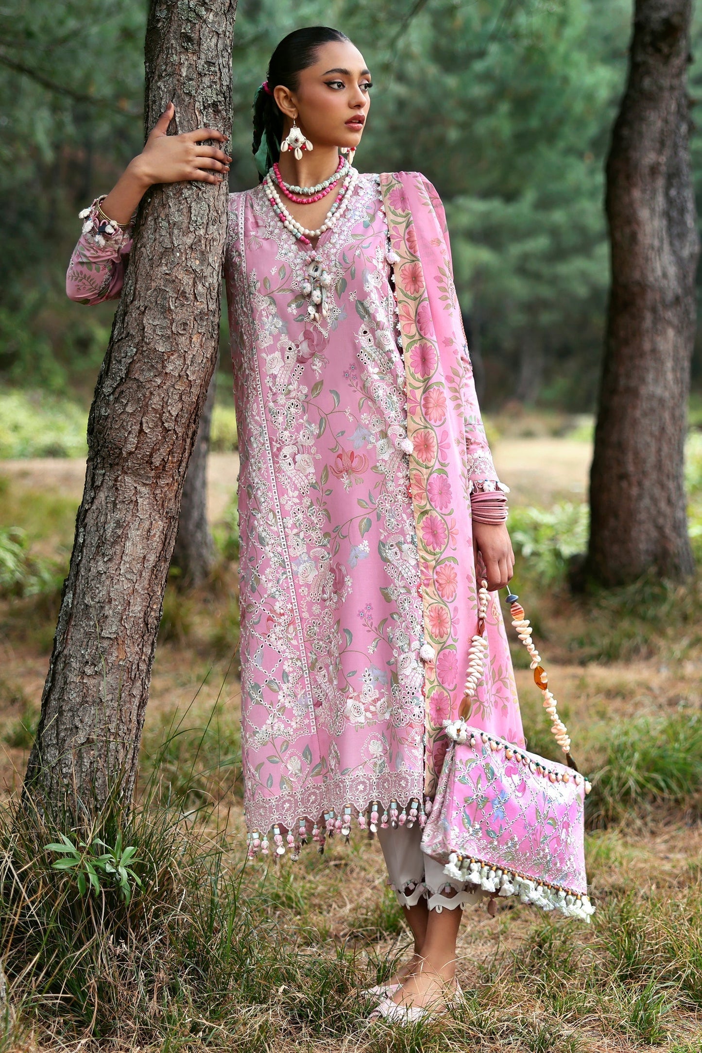 Zaha | Lawn 25 | ZAYANA (ZL25-01 A) S Pink Lawn