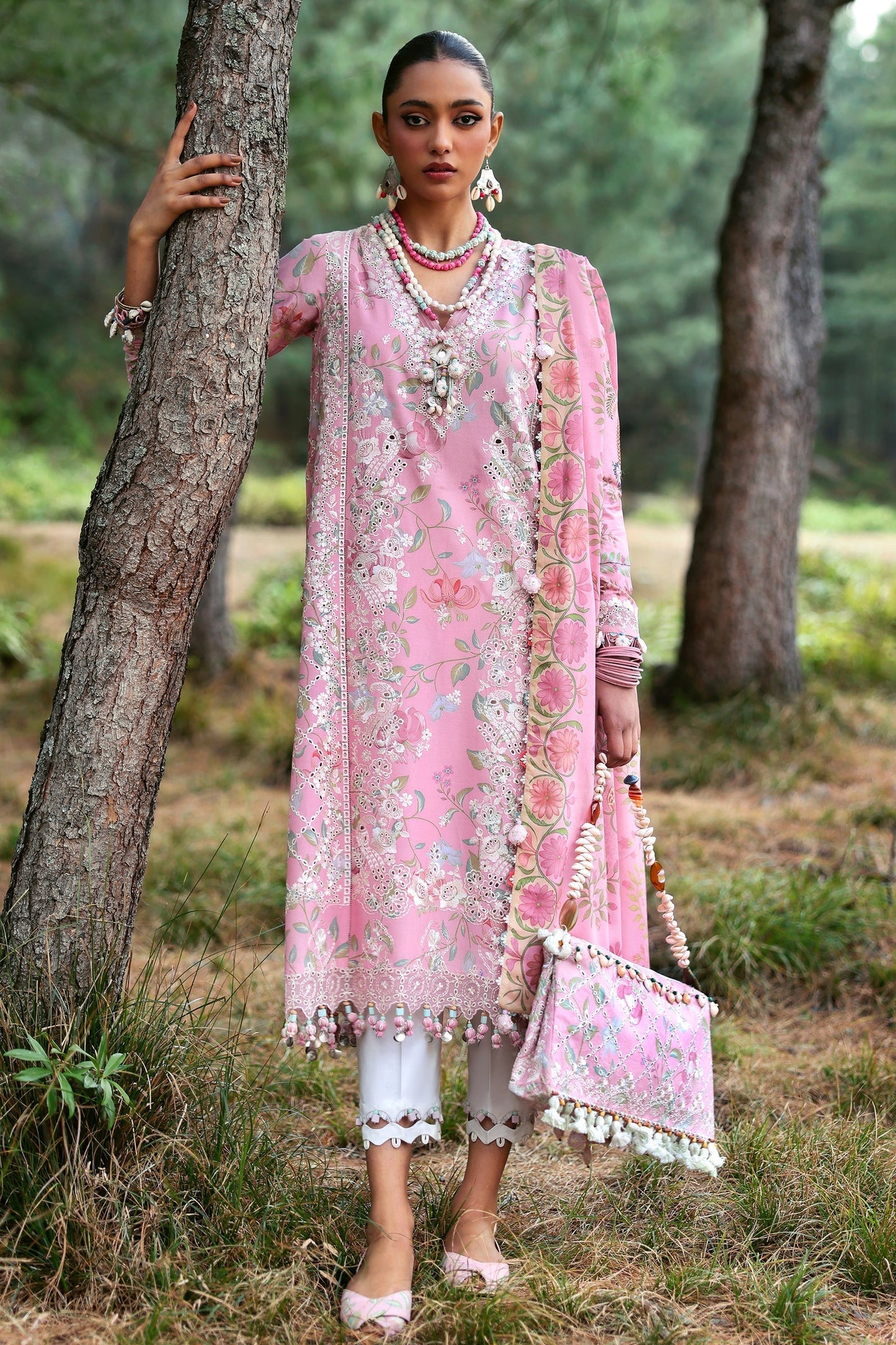 Zaha | Lawn 25 | ZAYANA (ZL25-01 A) XS Pink Lawn