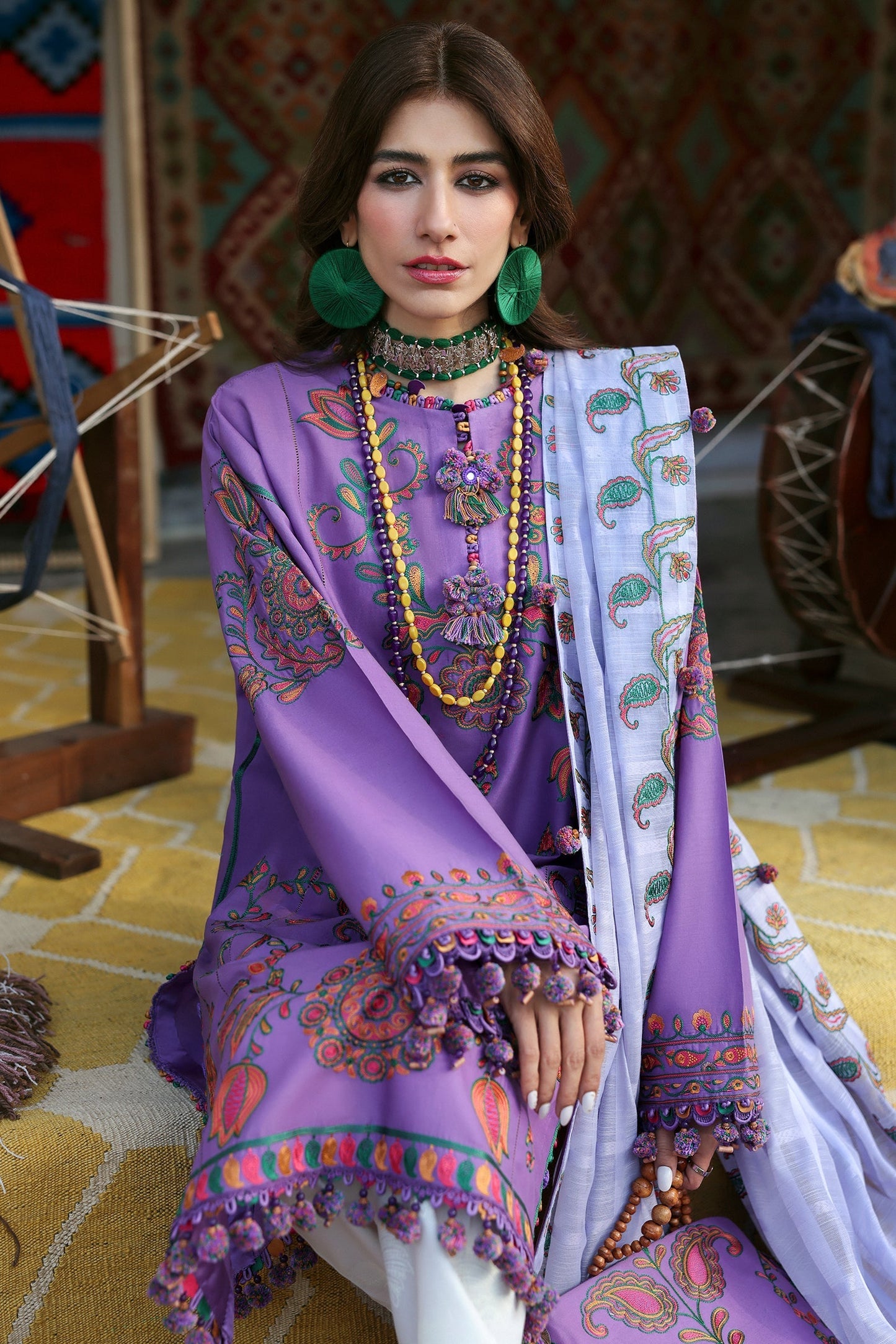 Zaha | Lawn 25 | ZARIAH (ZL25-09 A) M Purple Lawn