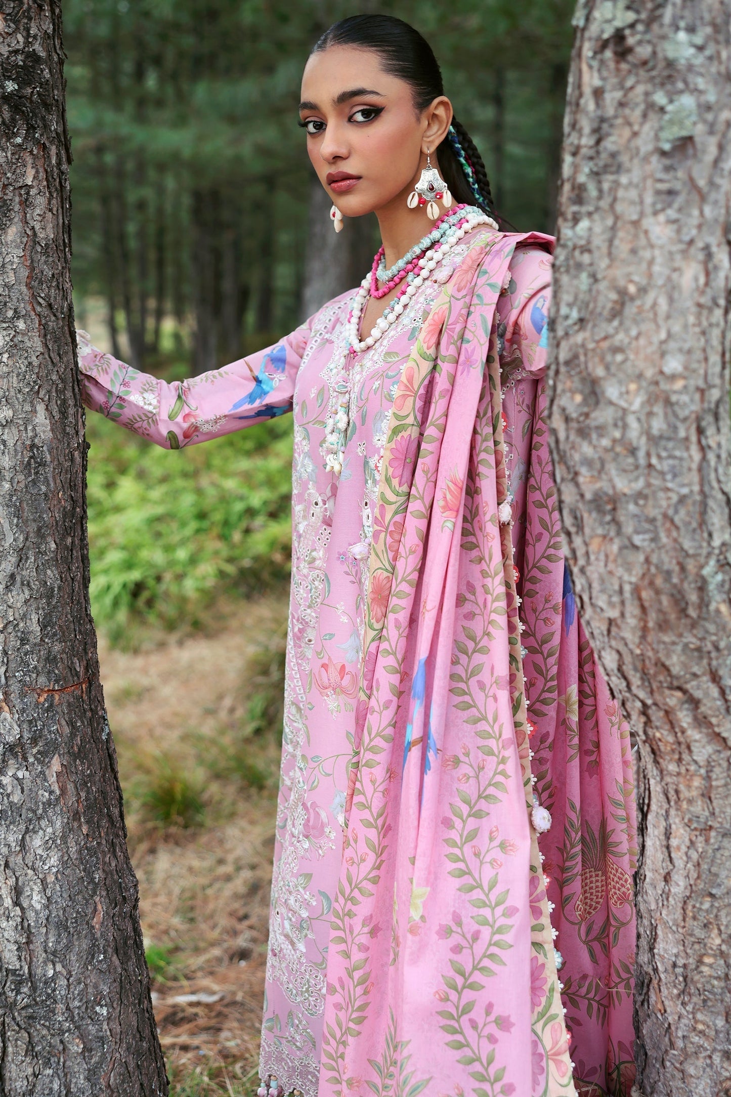 Zaha | Lawn 25 | ZAYANA (ZL25-01 A) L Pink Lawn