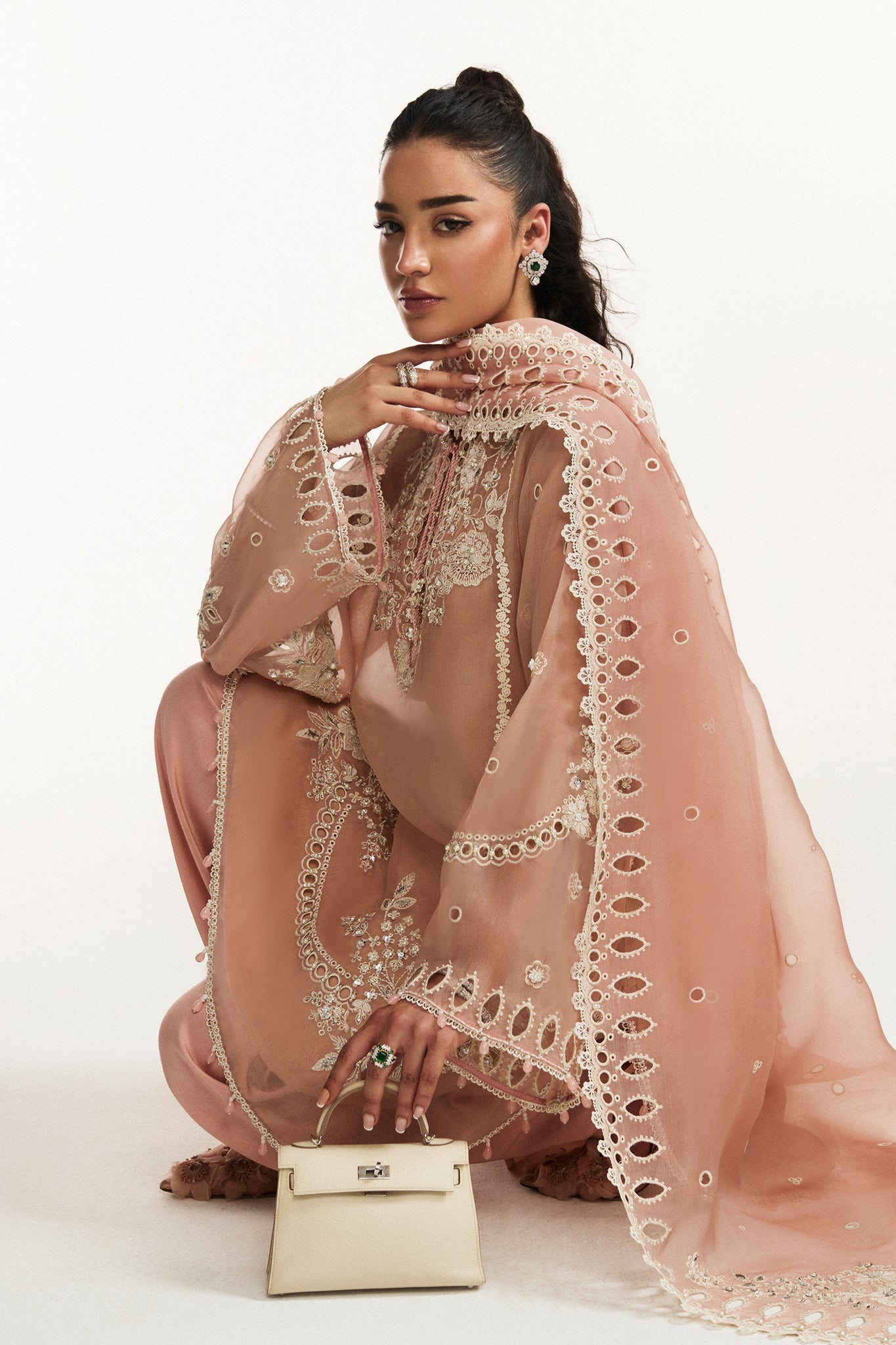 Elan I Vital Ornee I FLEUR DE ROSE (EV-21358) - Pakistani Designer Dress - by Elan - Type : Ladies Clothes - 100% Original at Saira Sultan