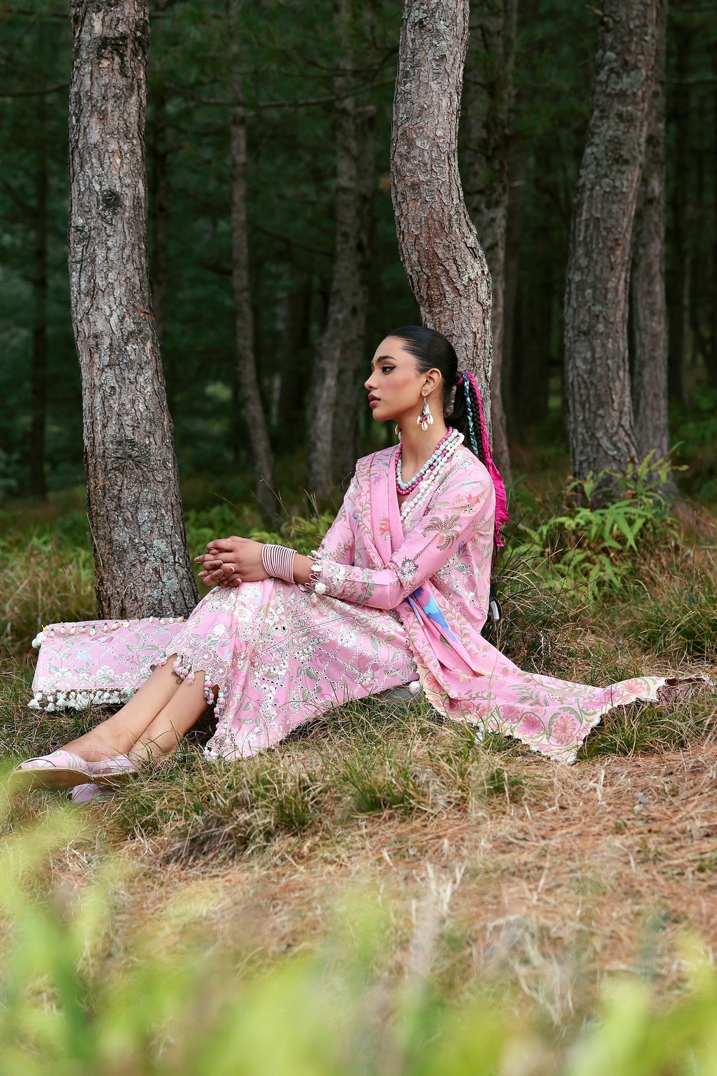 Zaha | Lawn 25 | ZAYANA (ZL25-01 A) M Pink Lawn