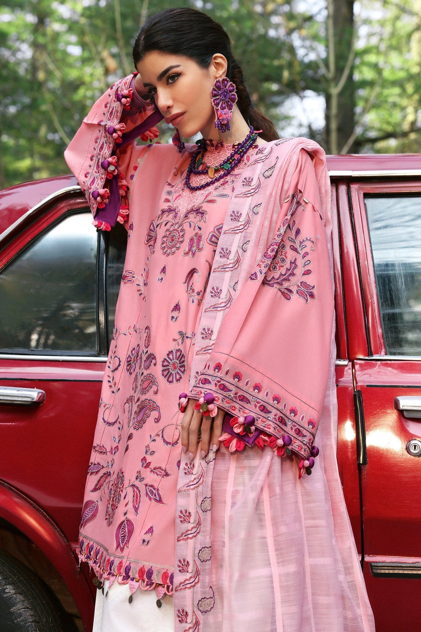 Zaha | Lawn 25 | ZARIAH (ZL25-09 B) M Blush Pink Lawn