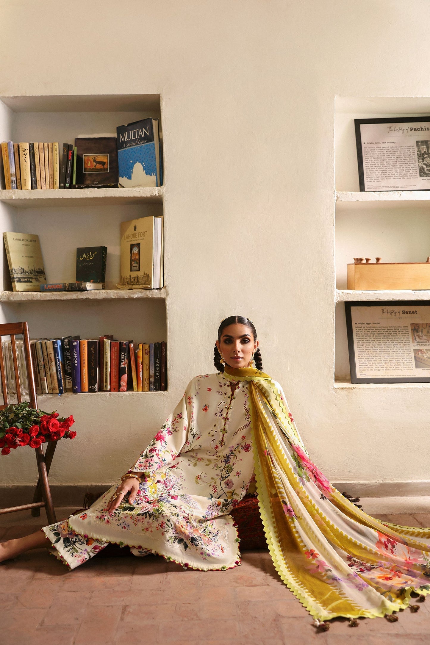 Zaha | Festive Lawn 25 | CHANDNI (ZF-25-10) L Beige Lawn