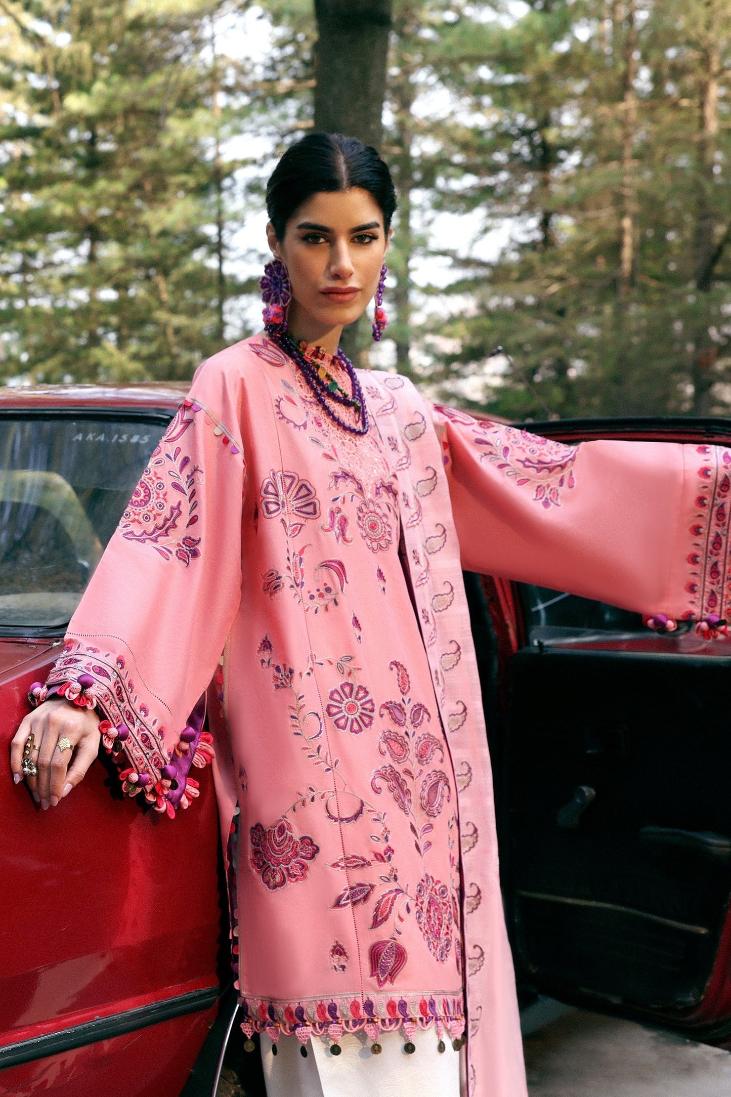 Zaha | Lawn 25 | ZARIAH (ZL25-09 B) L Blush Pink Lawn