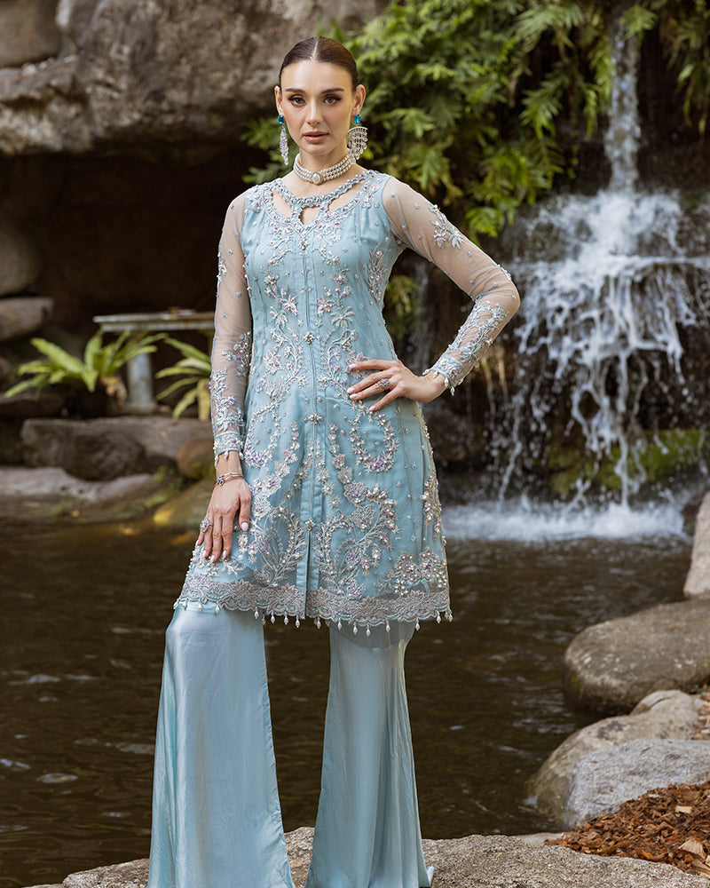 Ain | Cascade Party Wears | AN-105 XS Ice Blue Net